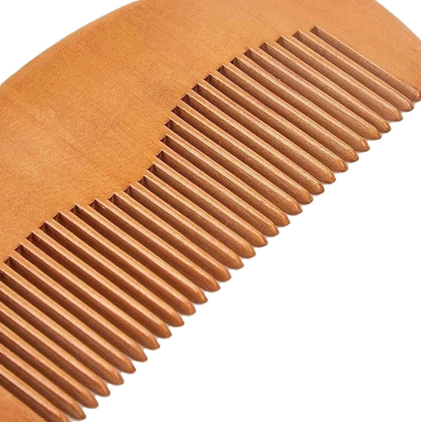 Peach Wood Pocket-Size Beard Comb