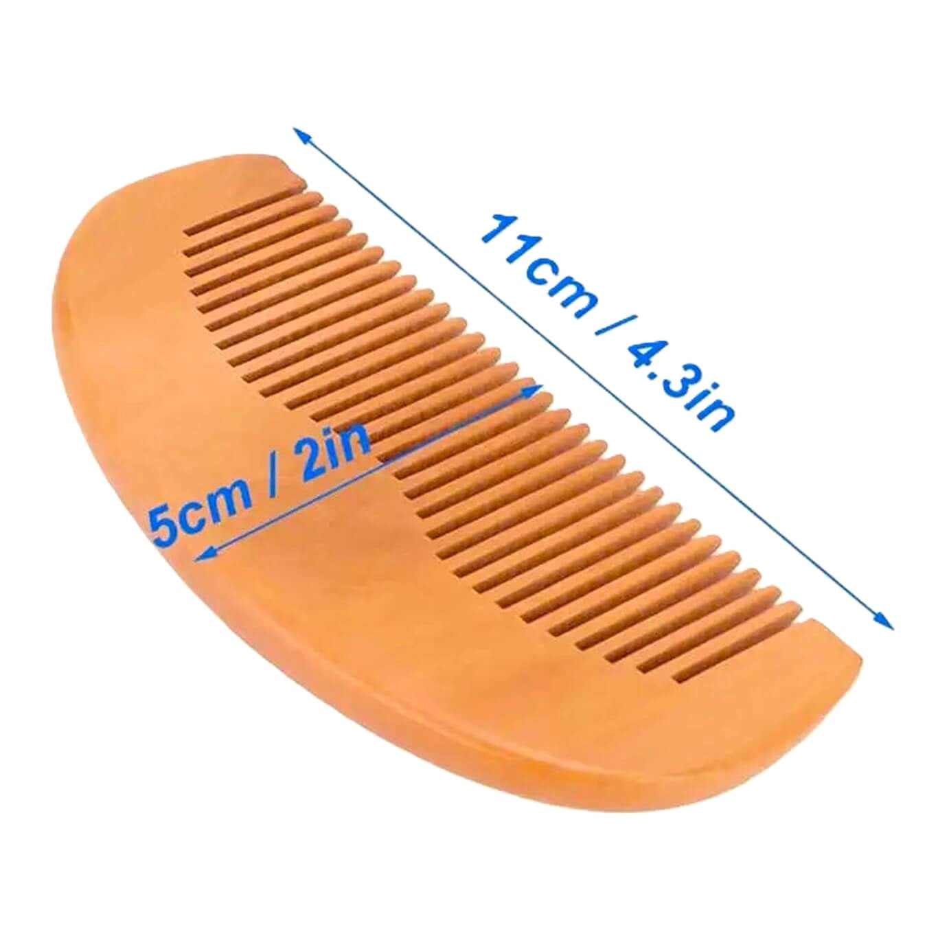 Peach Wood Pocket-Size Beard Comb