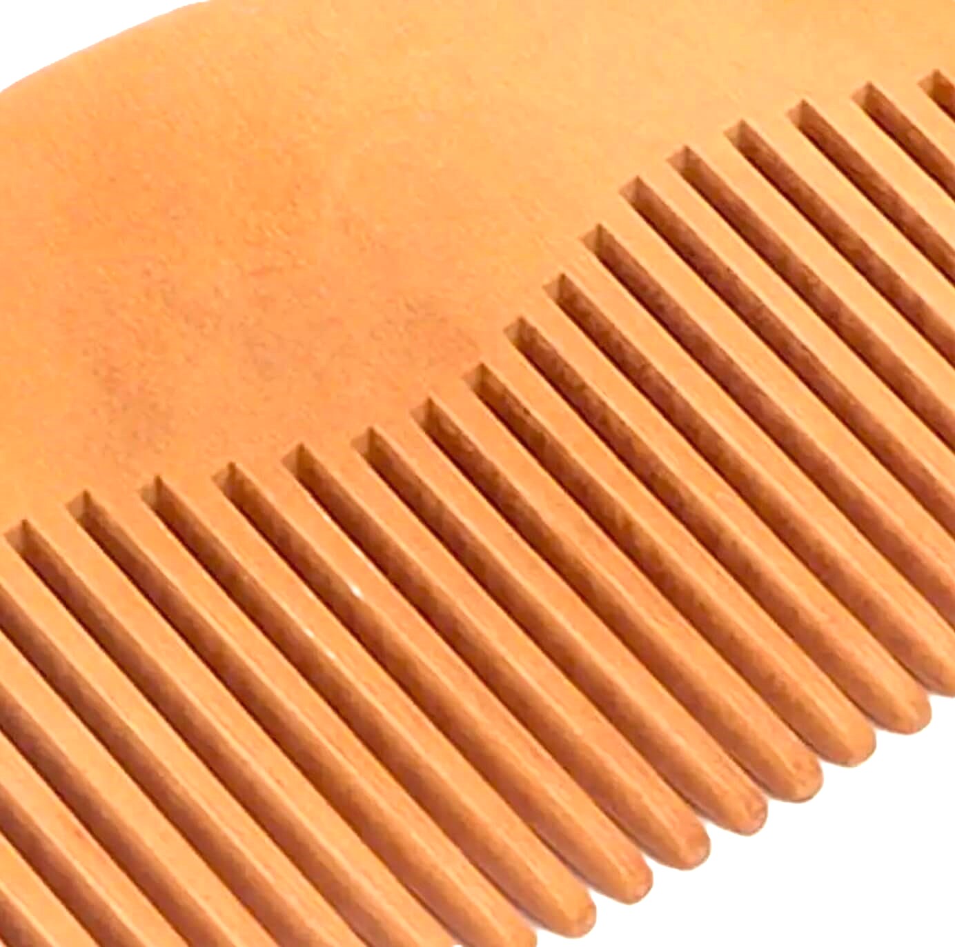 Peach Wood Pocket-Size Beard Comb