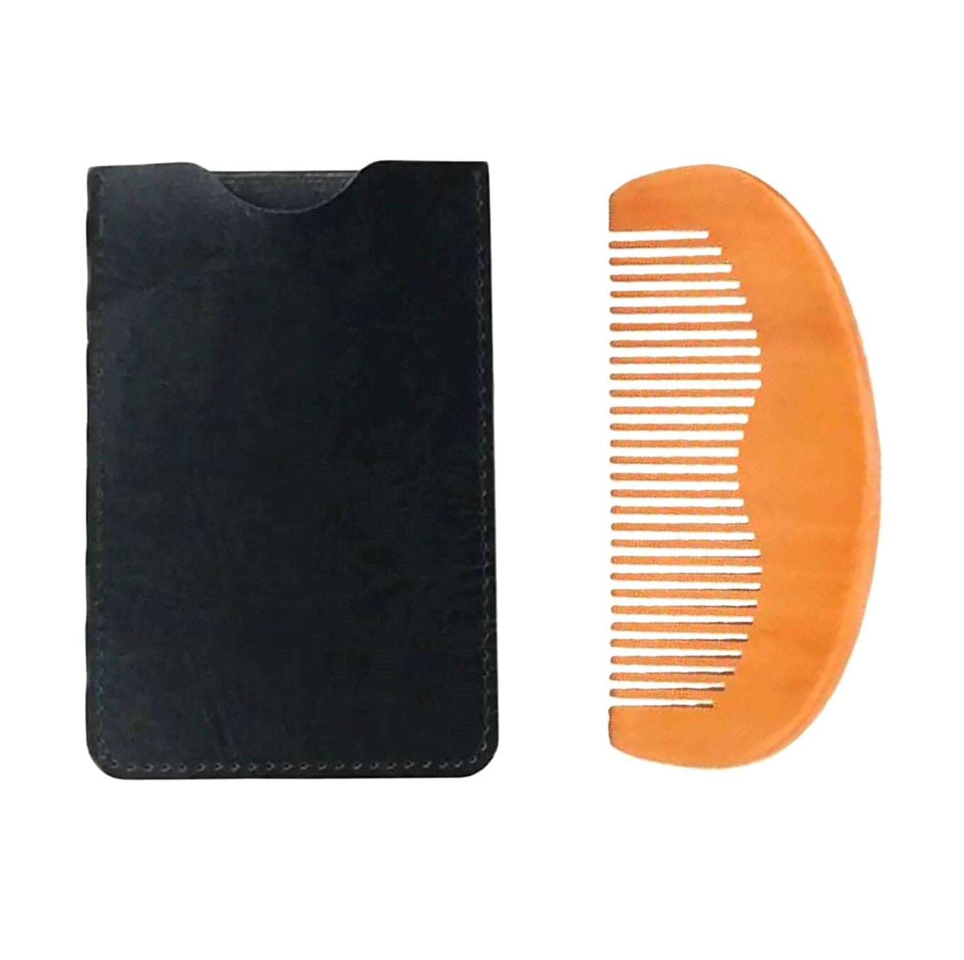 Peach Wood Pocket-Size Beard Comb
