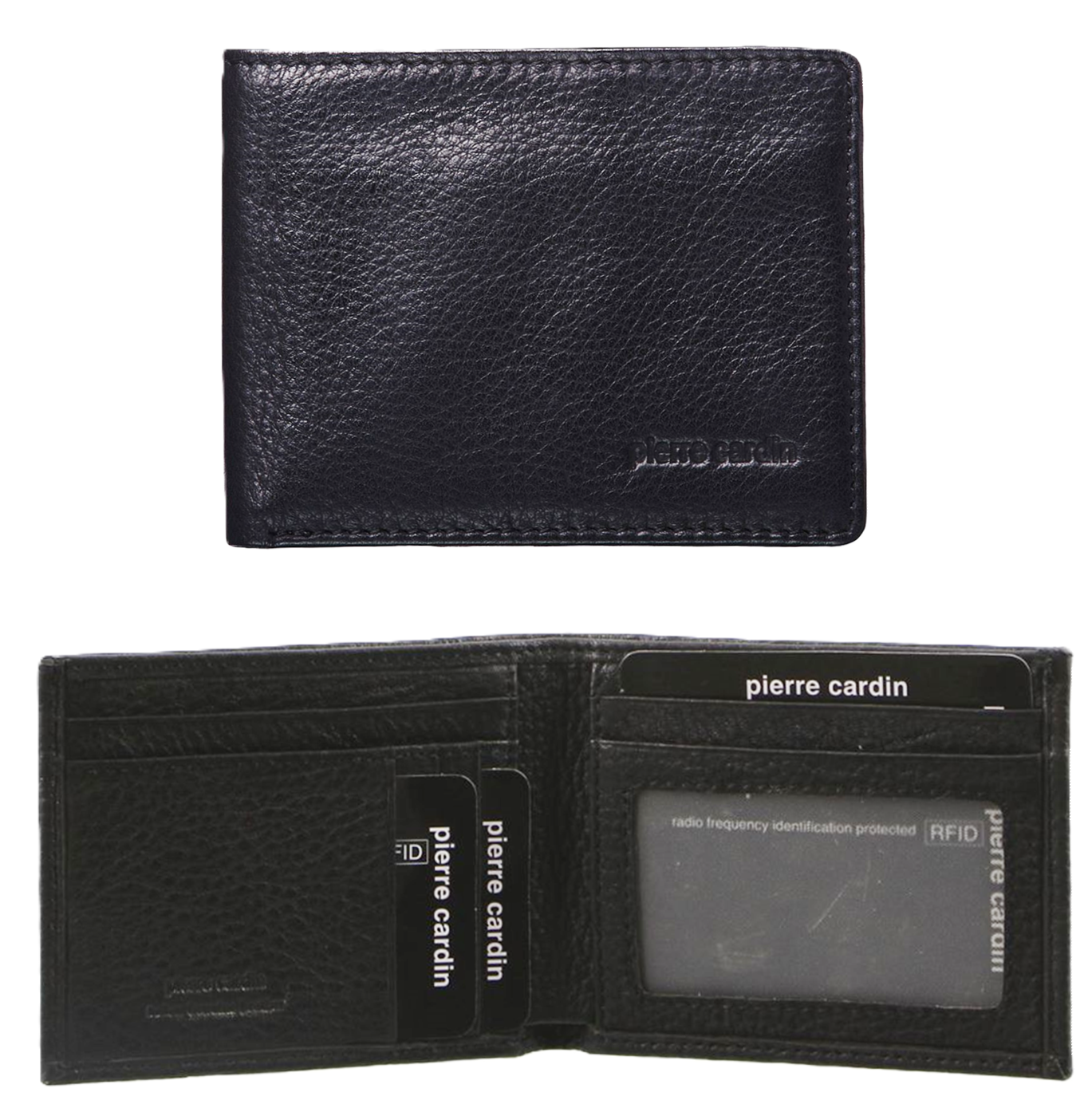 Pierre Cardin PC8873 Mens Italian Bi-fold Leather Wallet/Black