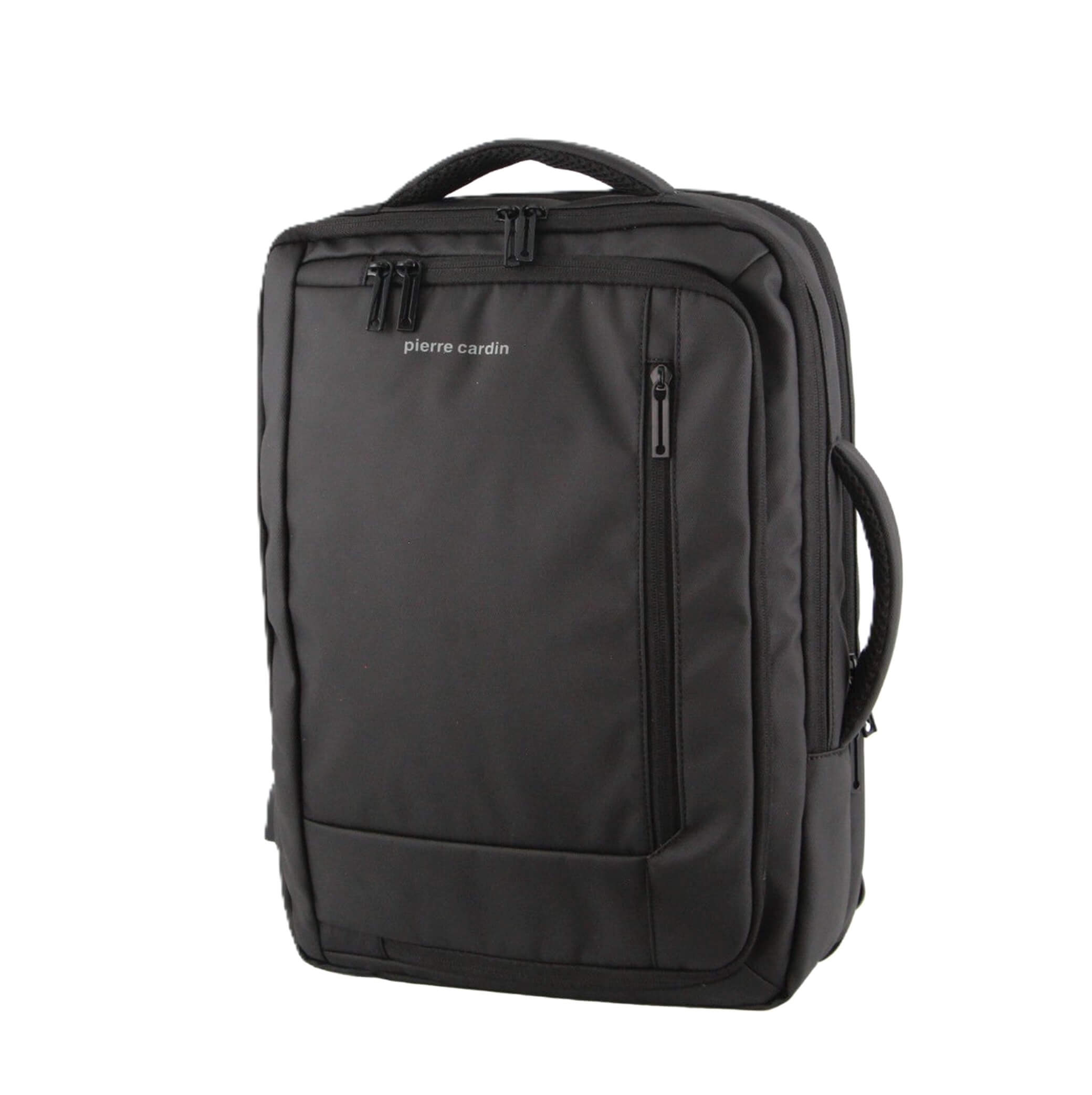 Pierre Cardin Nylon Travel and Business Backpack in Black