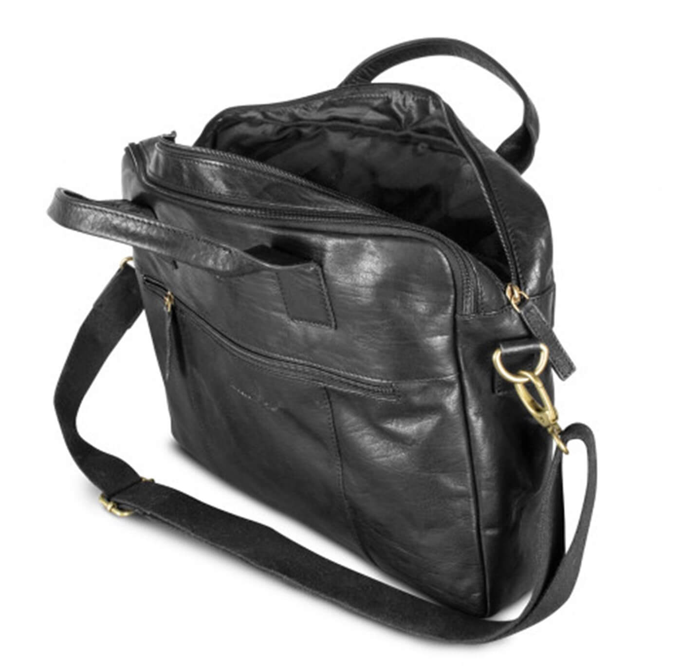 Pierre Cardin PC2807 Rustic Leather Computer Bag/Black