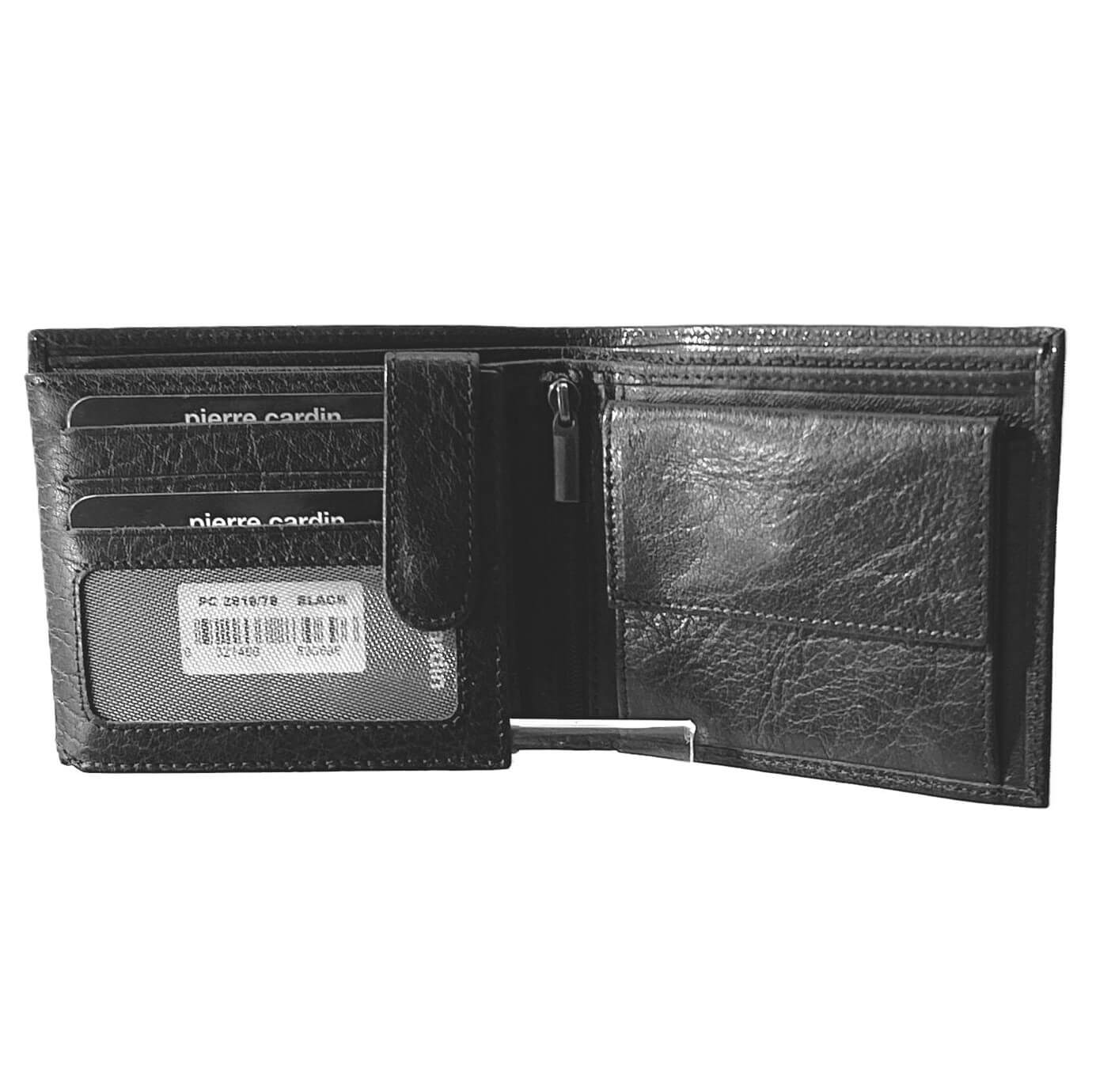 Pierre Cardin PC2816 Rustic Leather Tri-fold Mens Wallet/Black