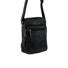 Pierre Cardin PC3130 Rustic Leather Cross-Body Bag/Black