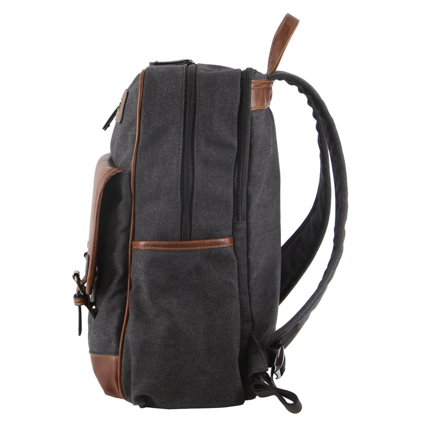 Pierre Cardin PC3310 Two Tone Canvas Backpack/Black