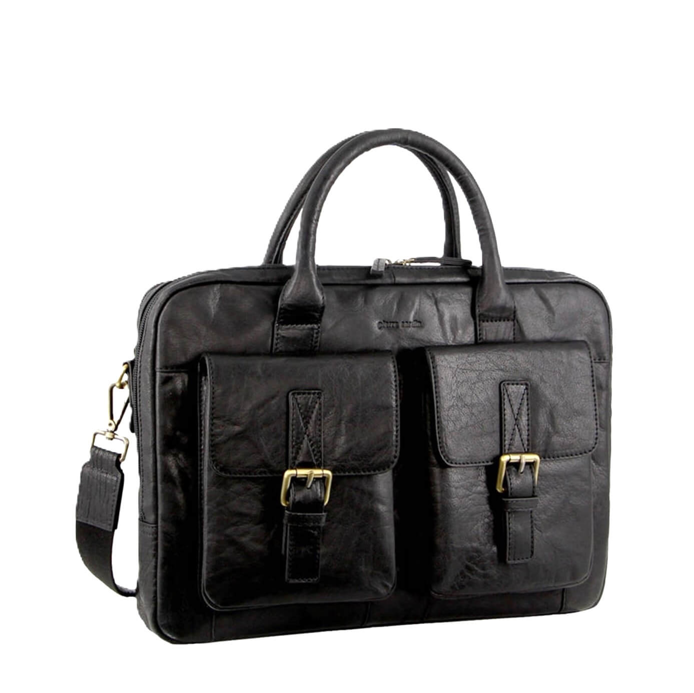 Pierre Cardin Leather Multi-Compartment Business Bag