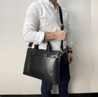 Pierre Cardin PC3621 Leather Business-Briefcase Bag/Black