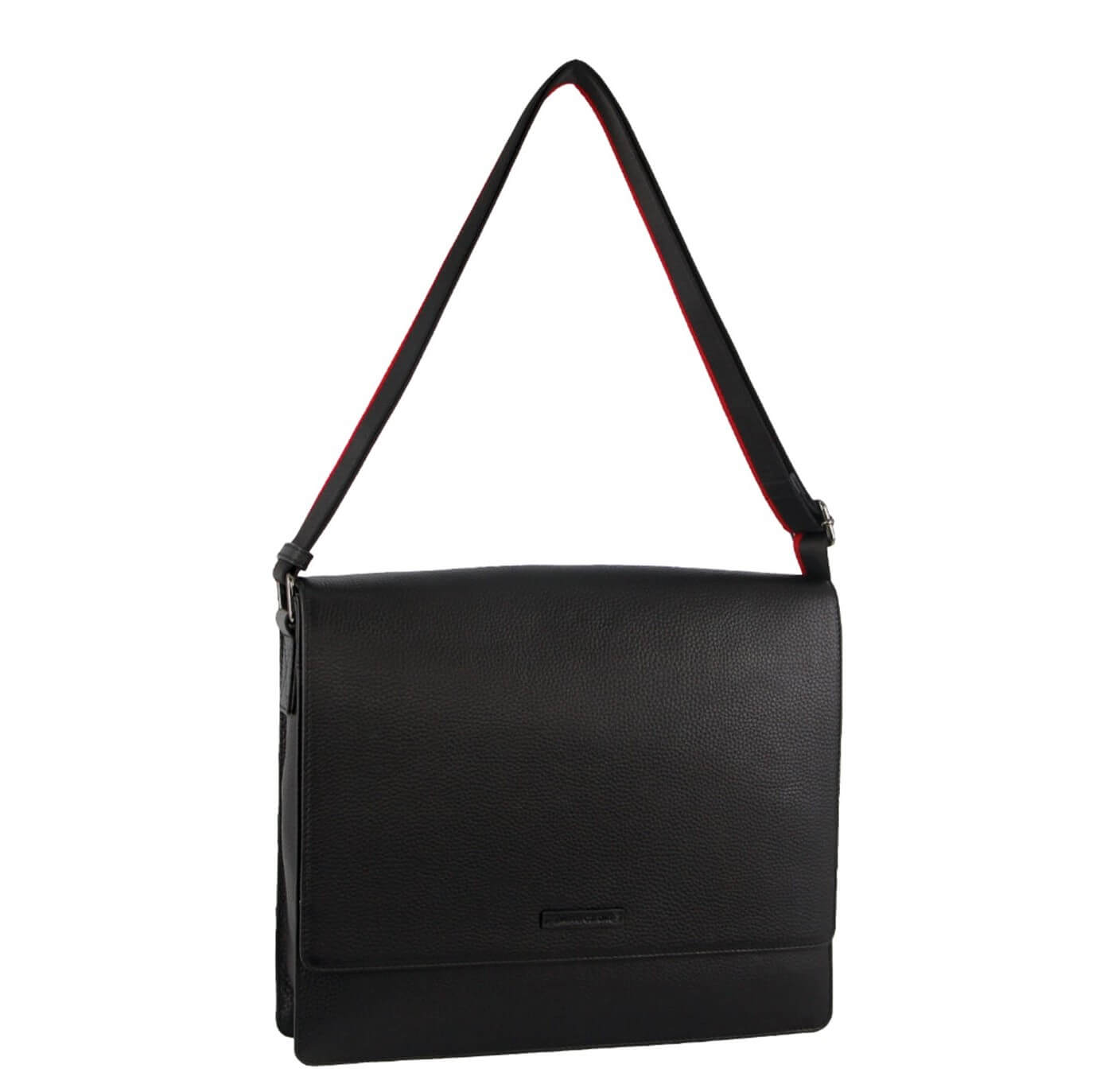 Pierre Cardin PC3700 Leather Flap-Over Computer-Bag/Black