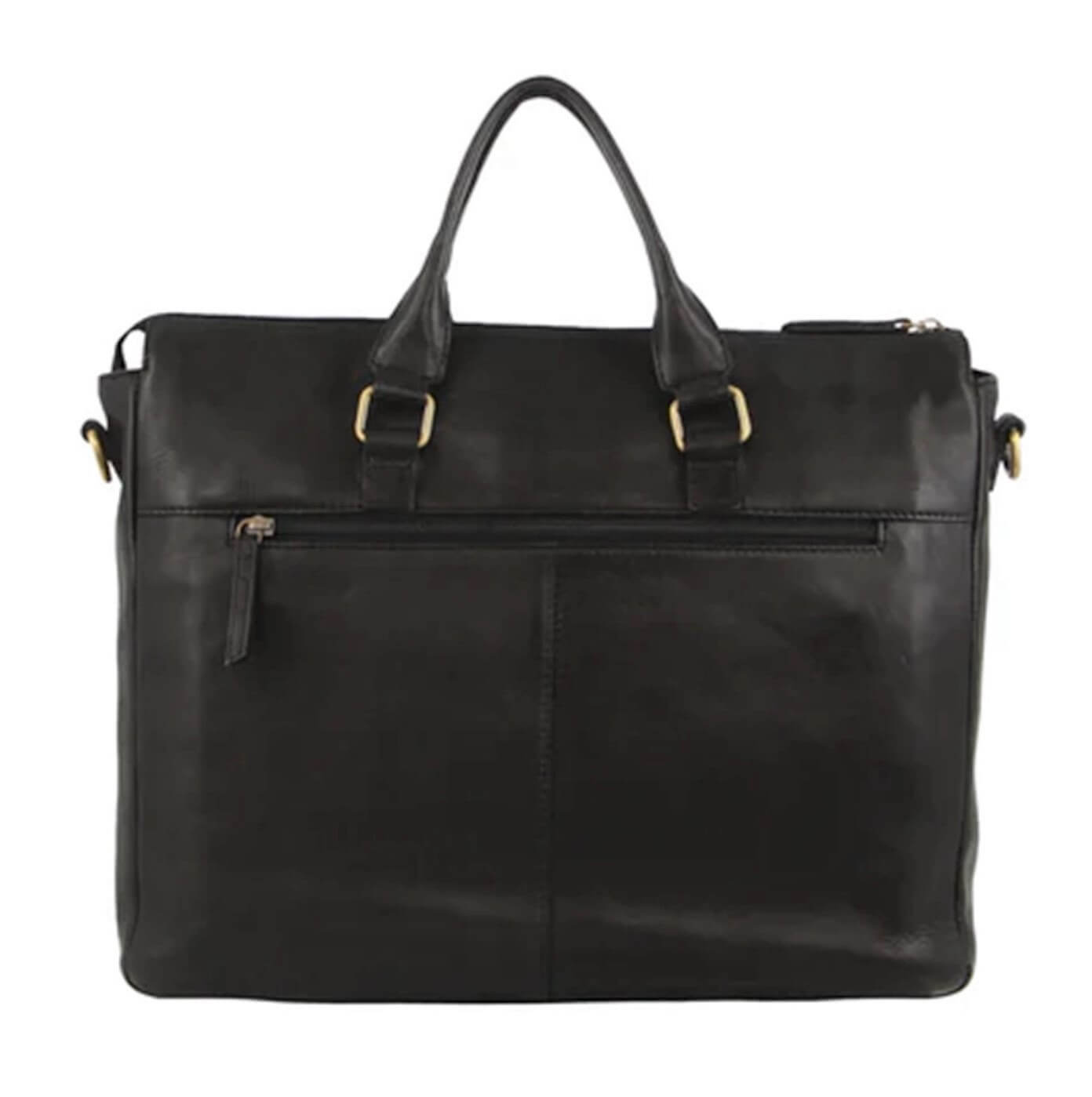 Pierre Cardin PC3709 Leather Business Briefcase-Messenger Bag/Black