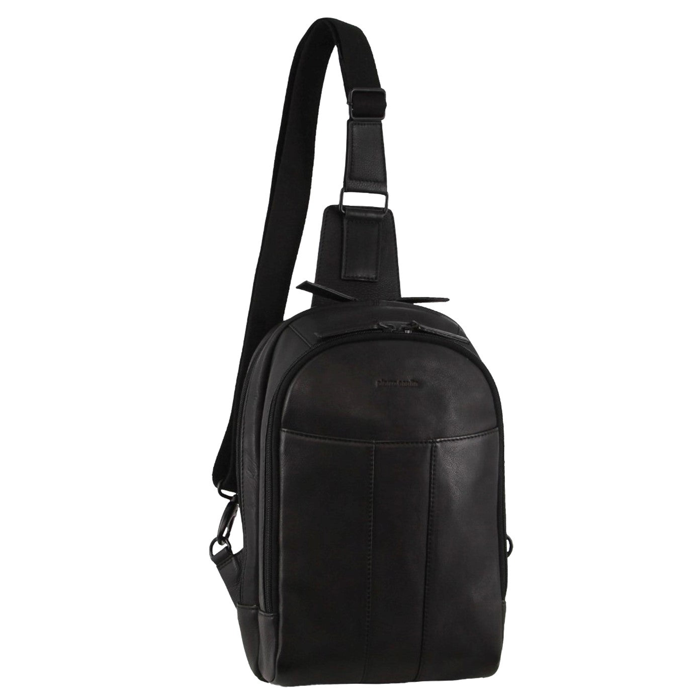 Pierre Cardin PC3882 Italian Leather Large 3-Way Sling Bag/Black