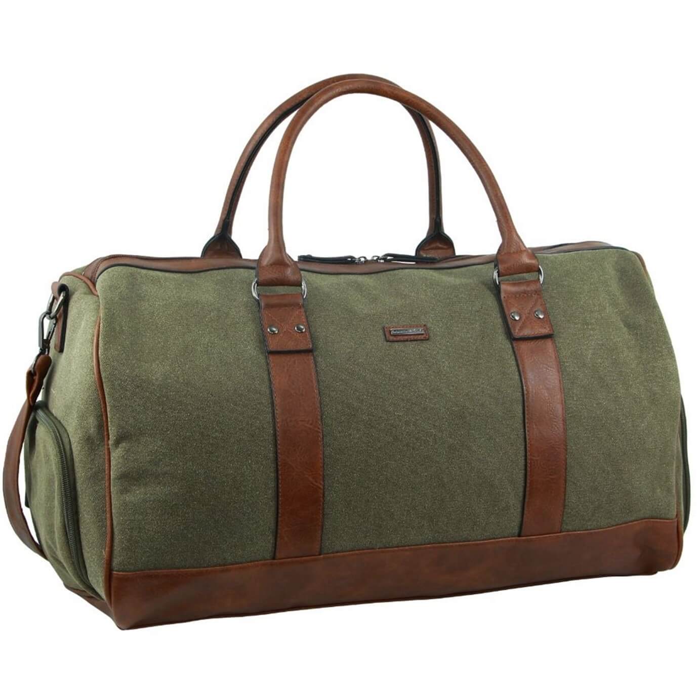 Pierre Cardin PC2581 Canvas Overnight Duffle Bag/Brown