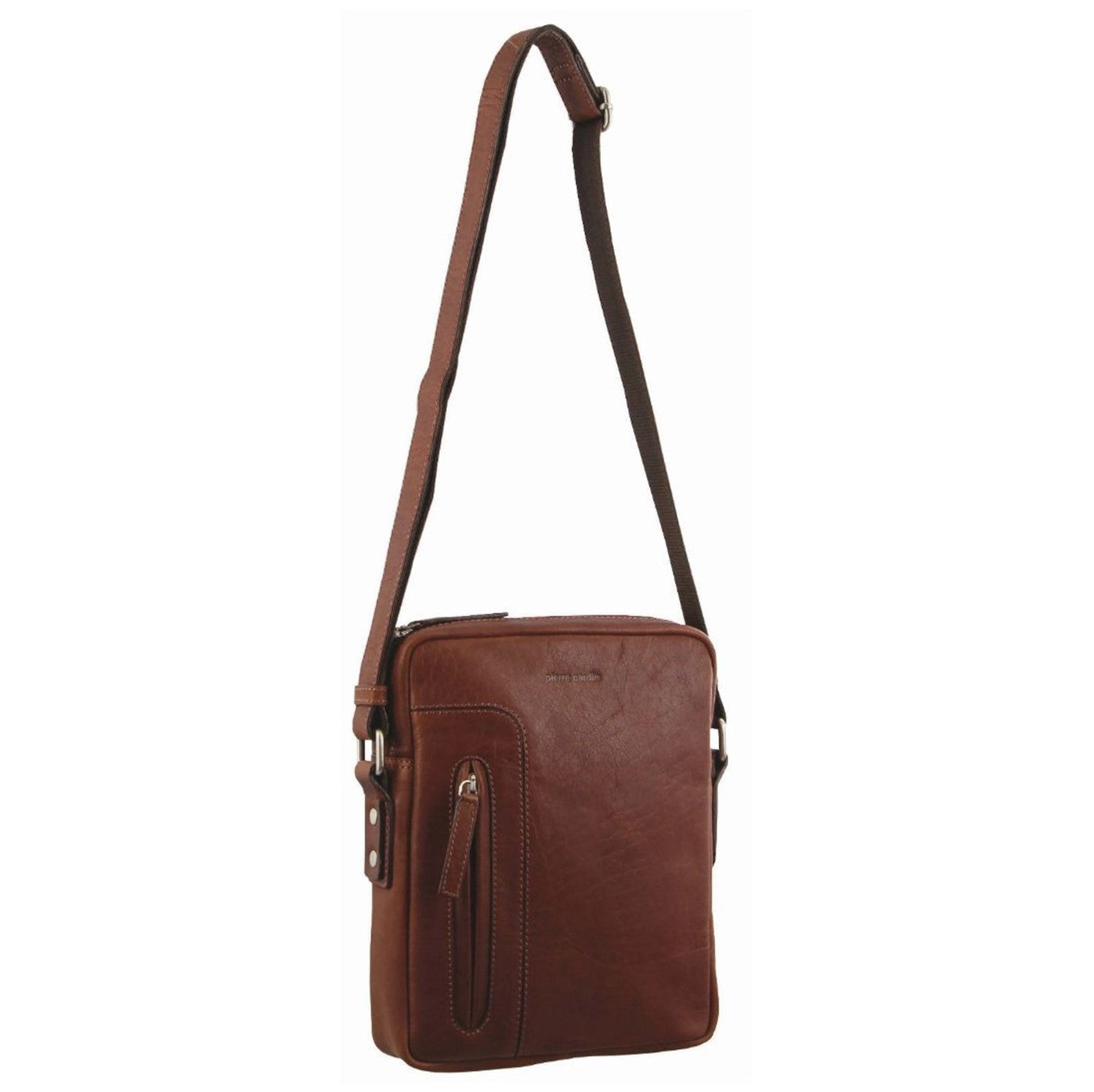 Pierre Cardin PC2794 Rustic Leather iPad Cross Body Bag/Chestnut
