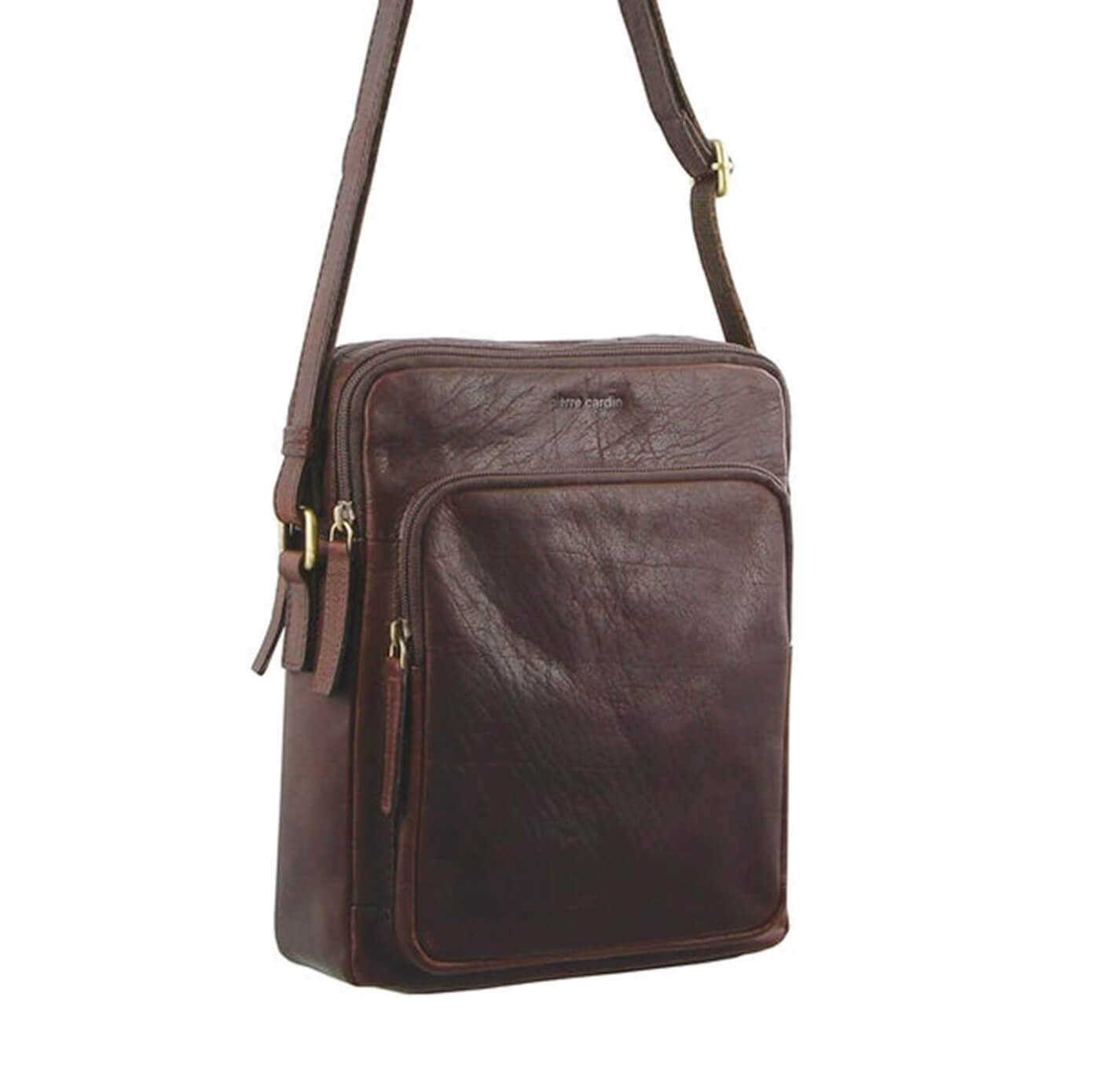 Pierre Cardin PC2804 Rustic Leather iPad Bag/Chestnut
