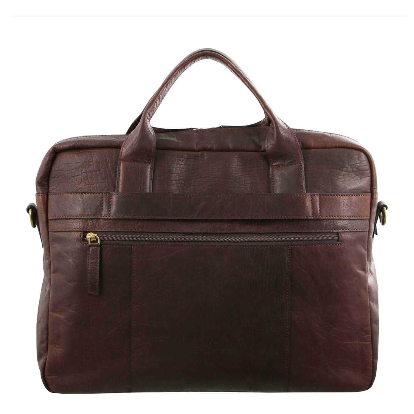 Pierre Cardin PC2807 Rustic Leather Computer Bag/Chestnut