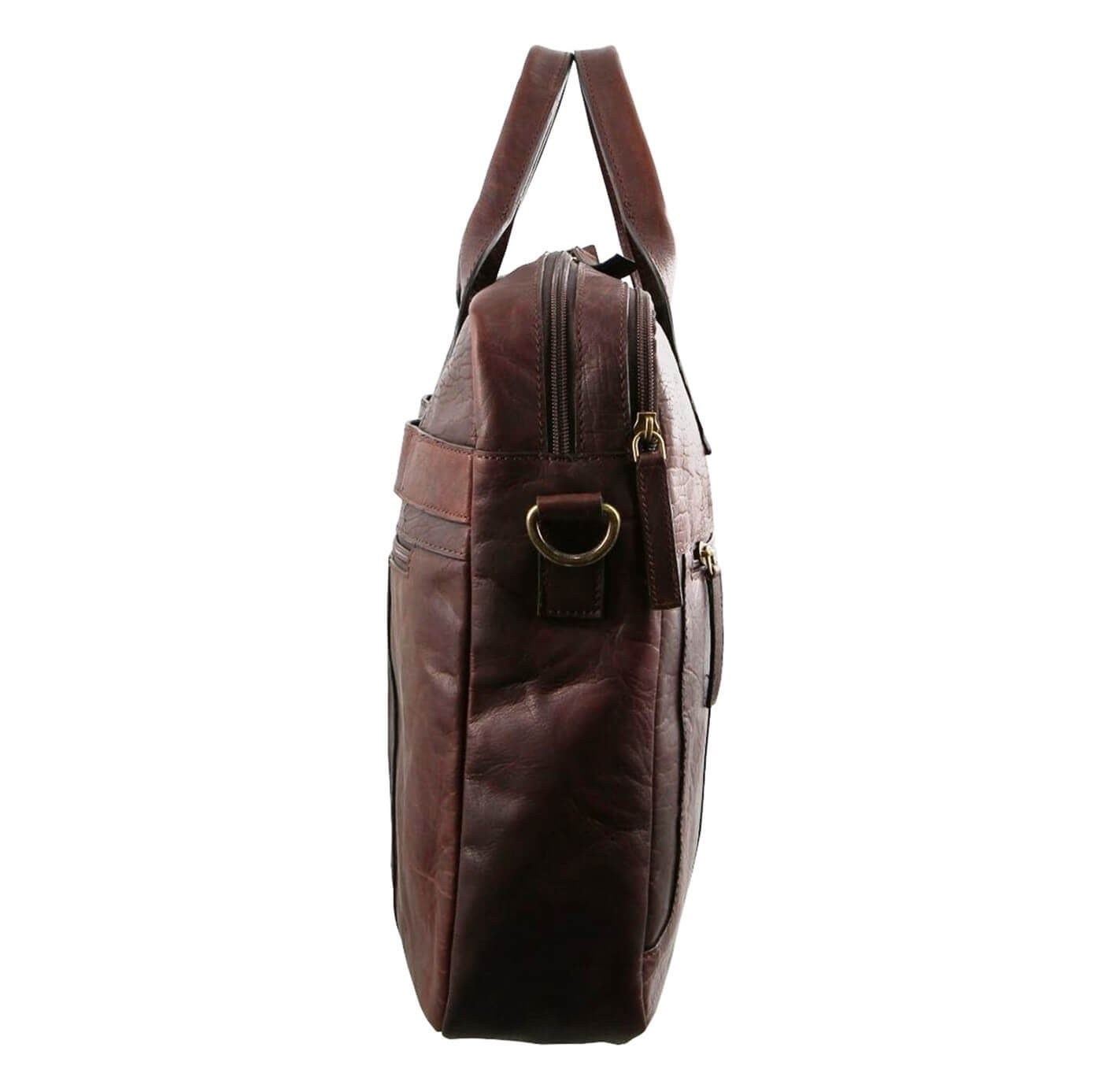 Pierre Cardin PC2807 Rustic Leather Computer Bag/Chestnut