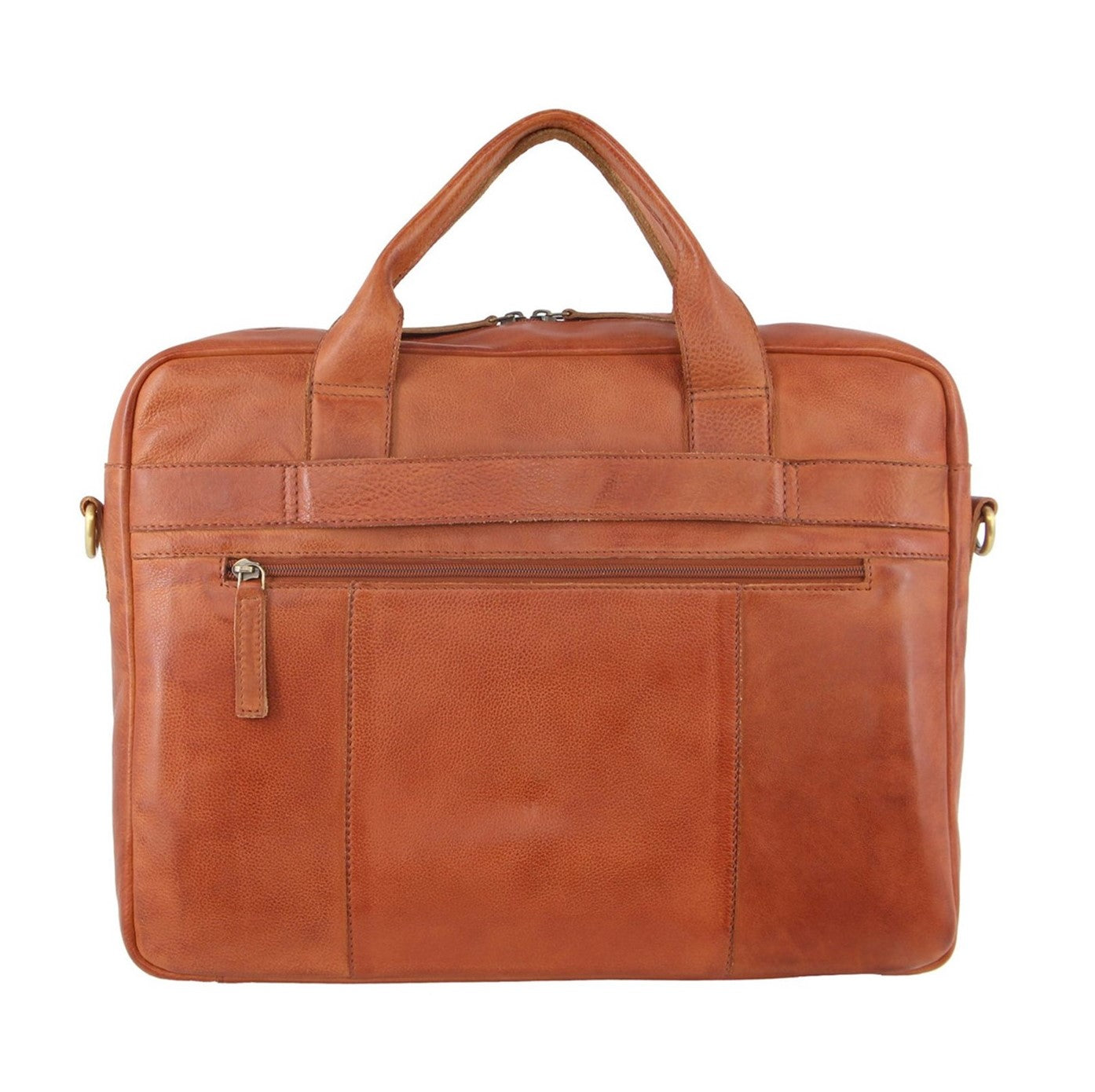 Pierre Cardin PC2807 Rustic Leather Computer Bag/Cognac