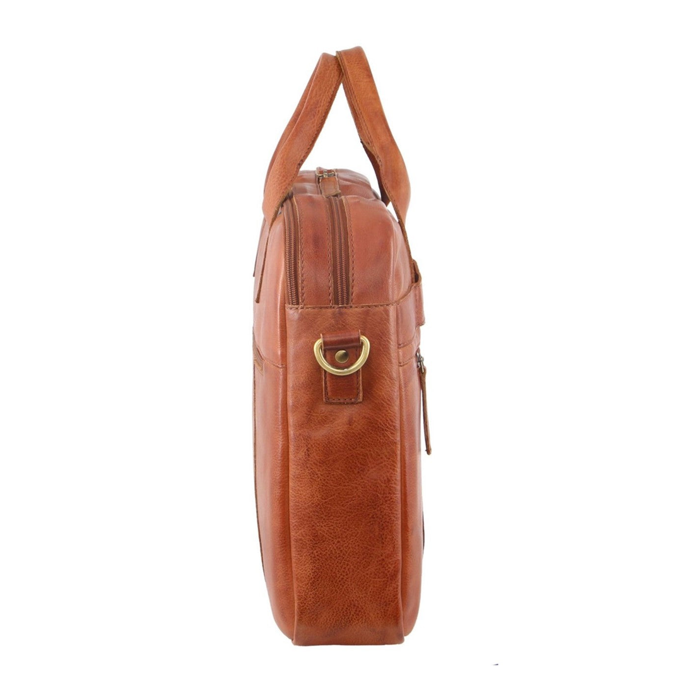 Pierre Cardin PC2807 Rustic Leather Computer Bag/Cognac