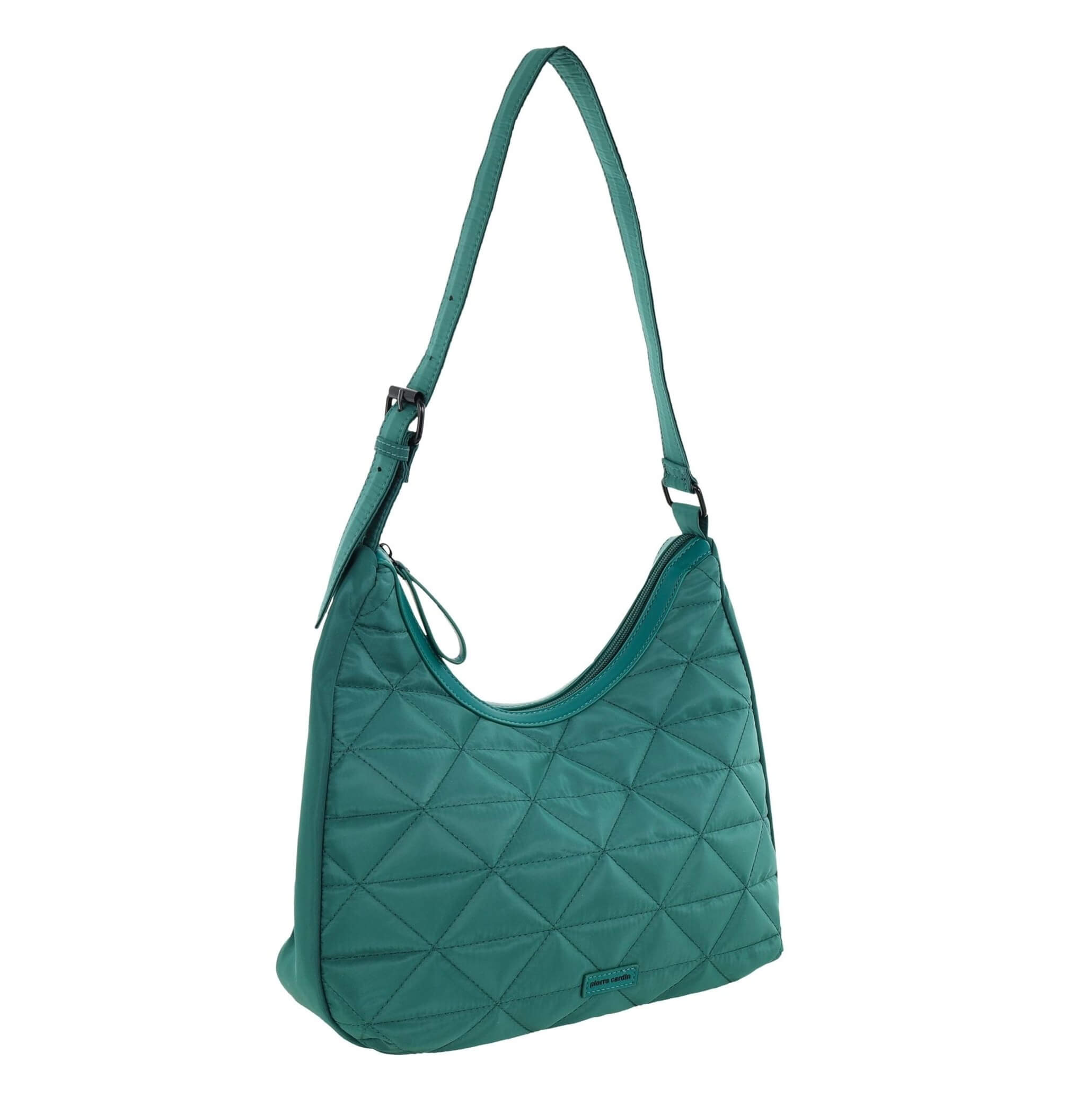 Pierre Cardin Ladies Nylon Quilted Hobo Bag in Green