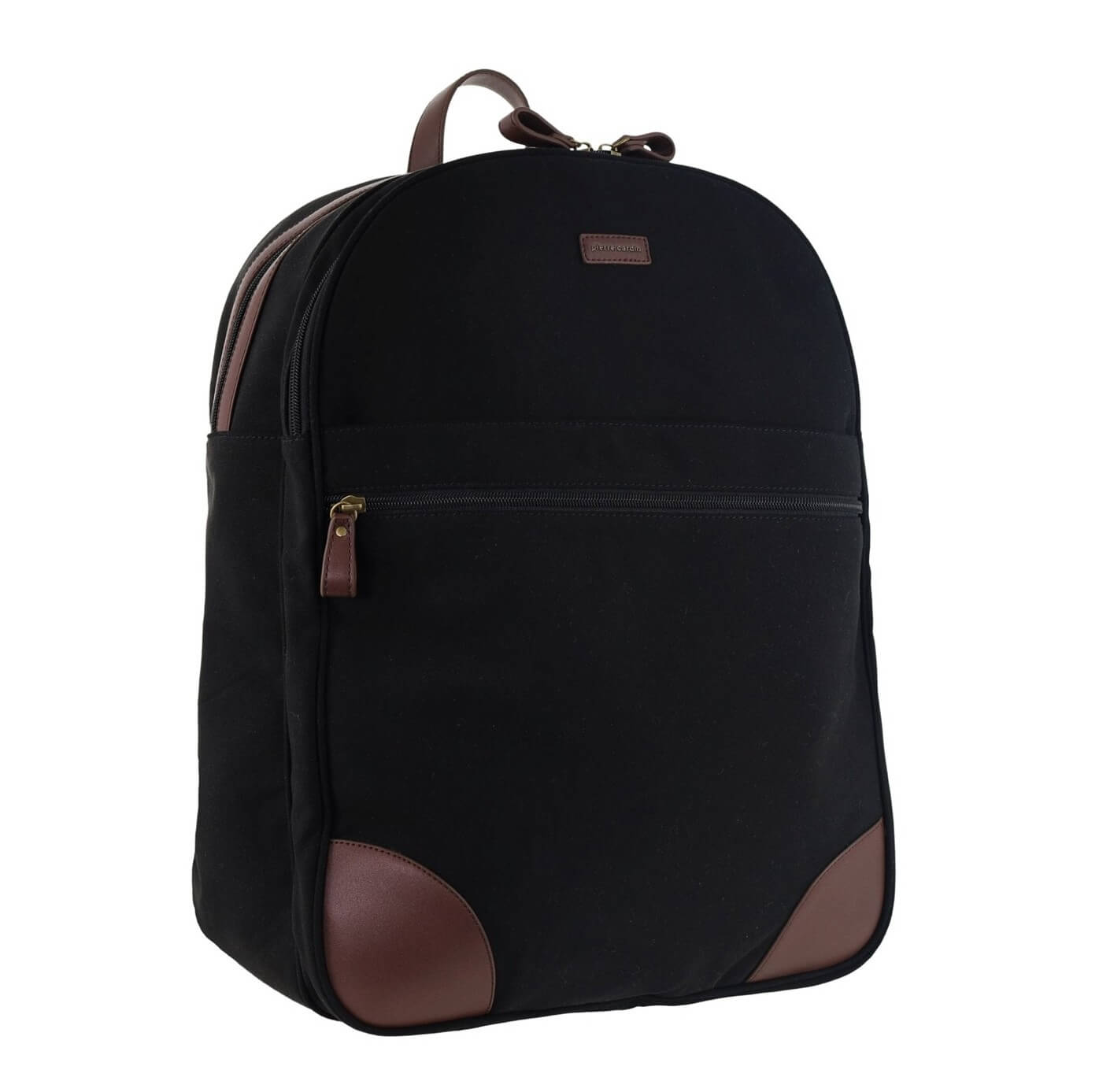 Pierre Cardin Mens Nomad Canvas Backpack in Black