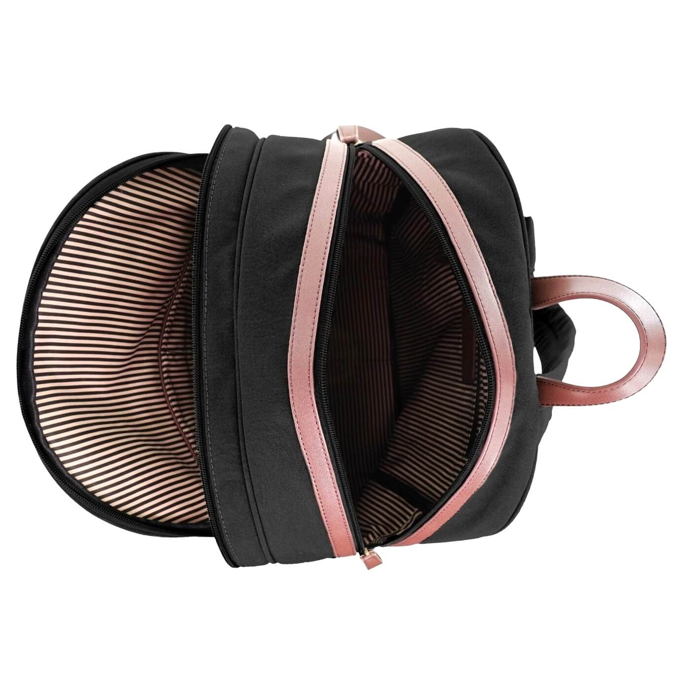 Pierre Cardin Mens Nomad Canvas Backpack in Black