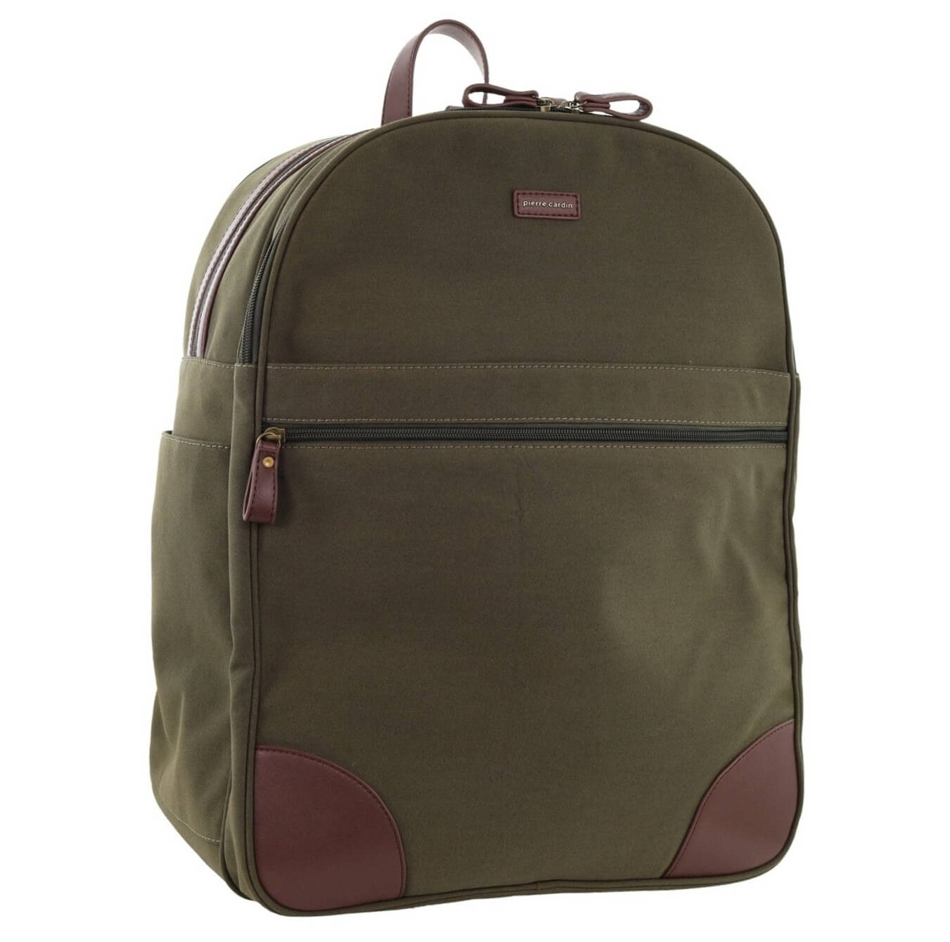 Pierre Cardin Mens Nomad Canvas Backpack in Brown