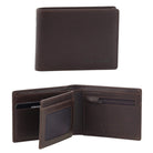 Pierre Cardin Mens Leather RFID Bi-fold Wallet in Brown