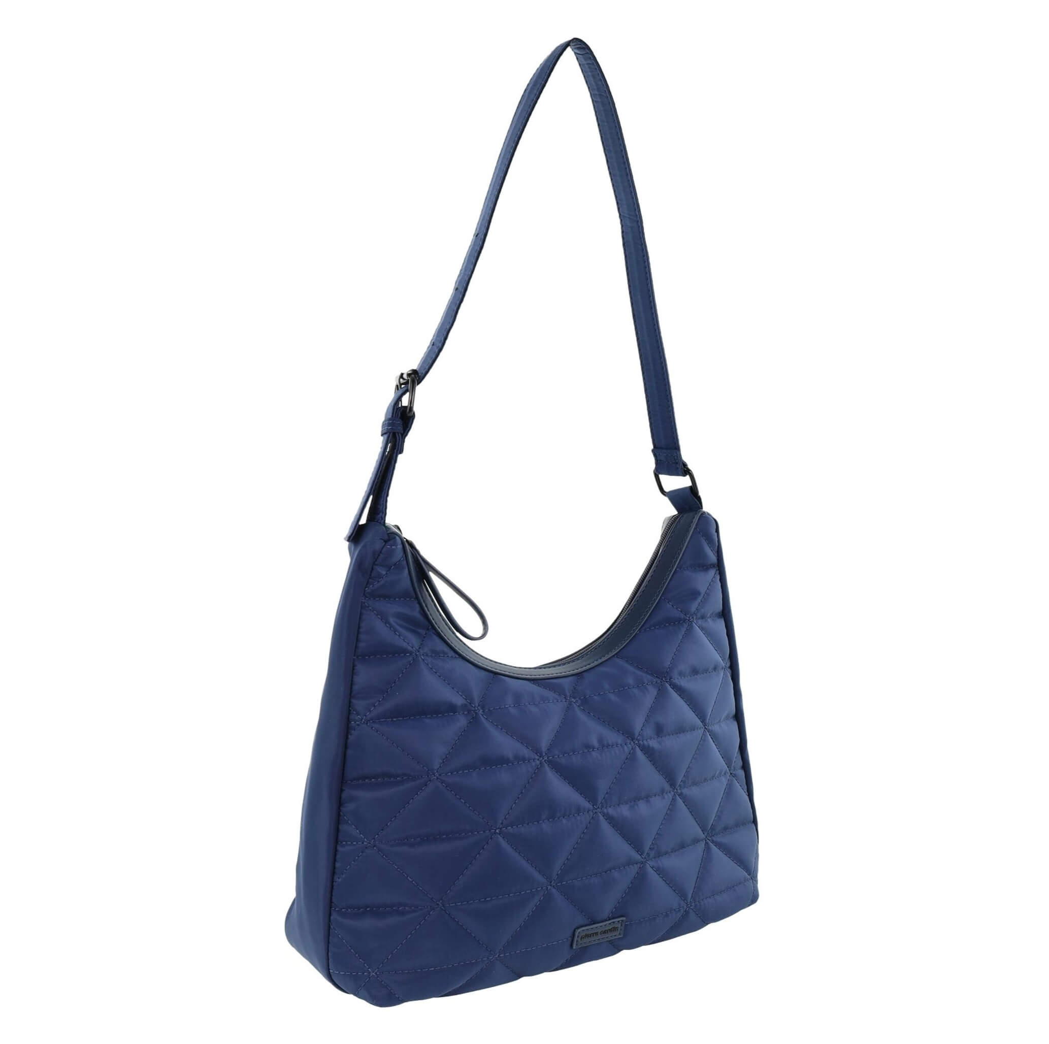 Pierre Cardin Ladies Nylon Quilted Hobo Bag in Navy