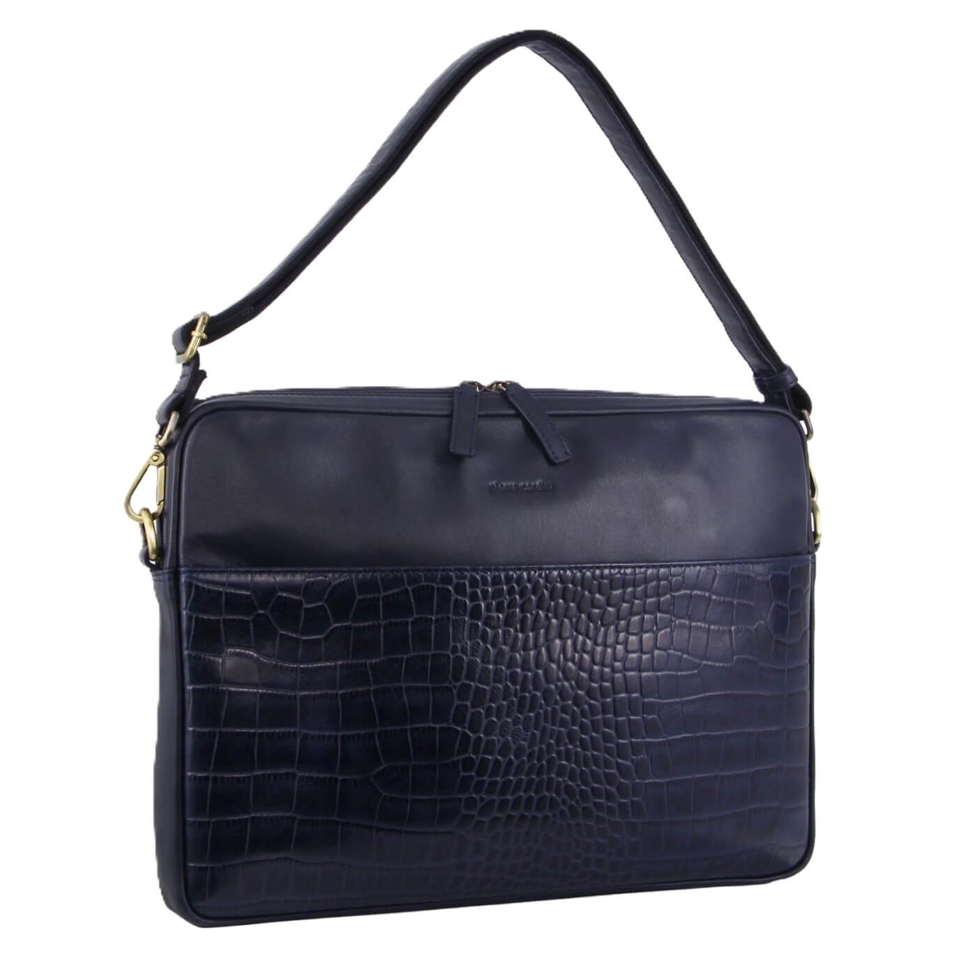 Pierre Cardin PC3497 Croc-Embossed Business-Computer Bag/Navy