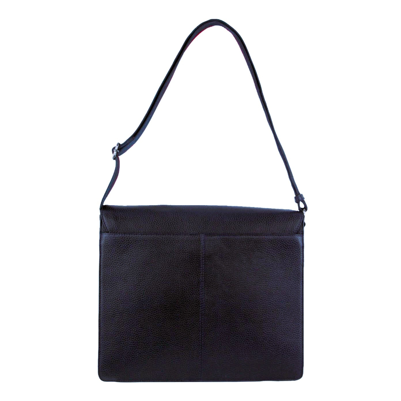 Pierre Cardin PC3700 Leather Flap-Over Computer-Bag/Navy