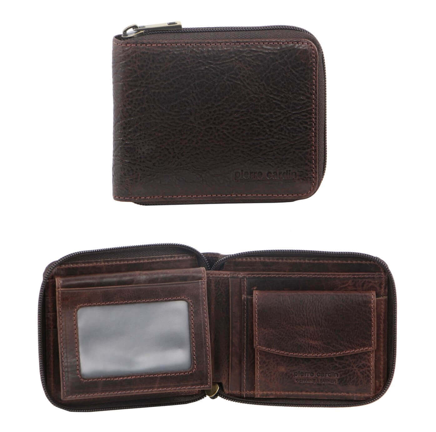 Pierre Cardin PC10344 Mens Italian Leather Zip Wallet