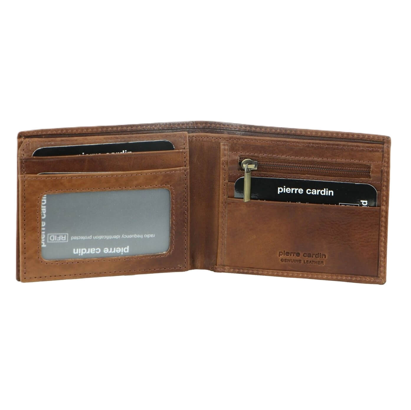 Pierre Cardin PC1162 Italian Leather Bi-Fold Wallet/Cognac