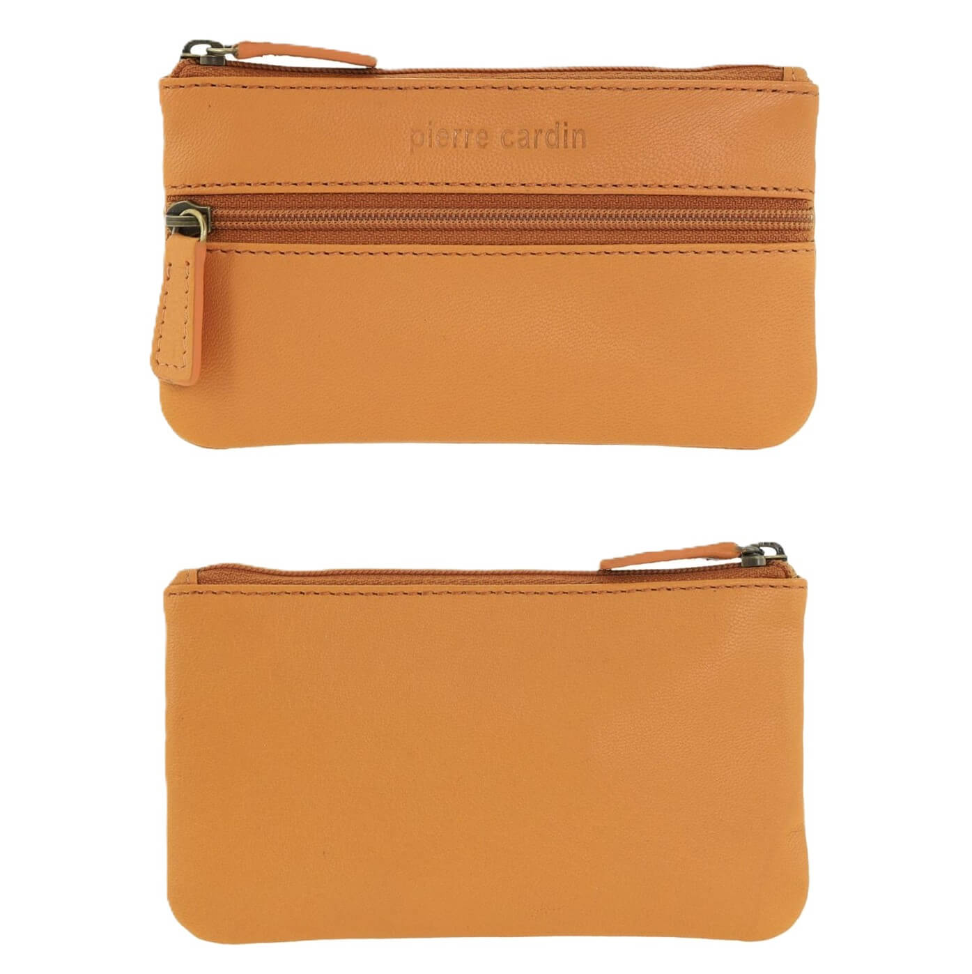 Pierre Cardin Italian Leather Coin Purse/Key Holder in Apricot