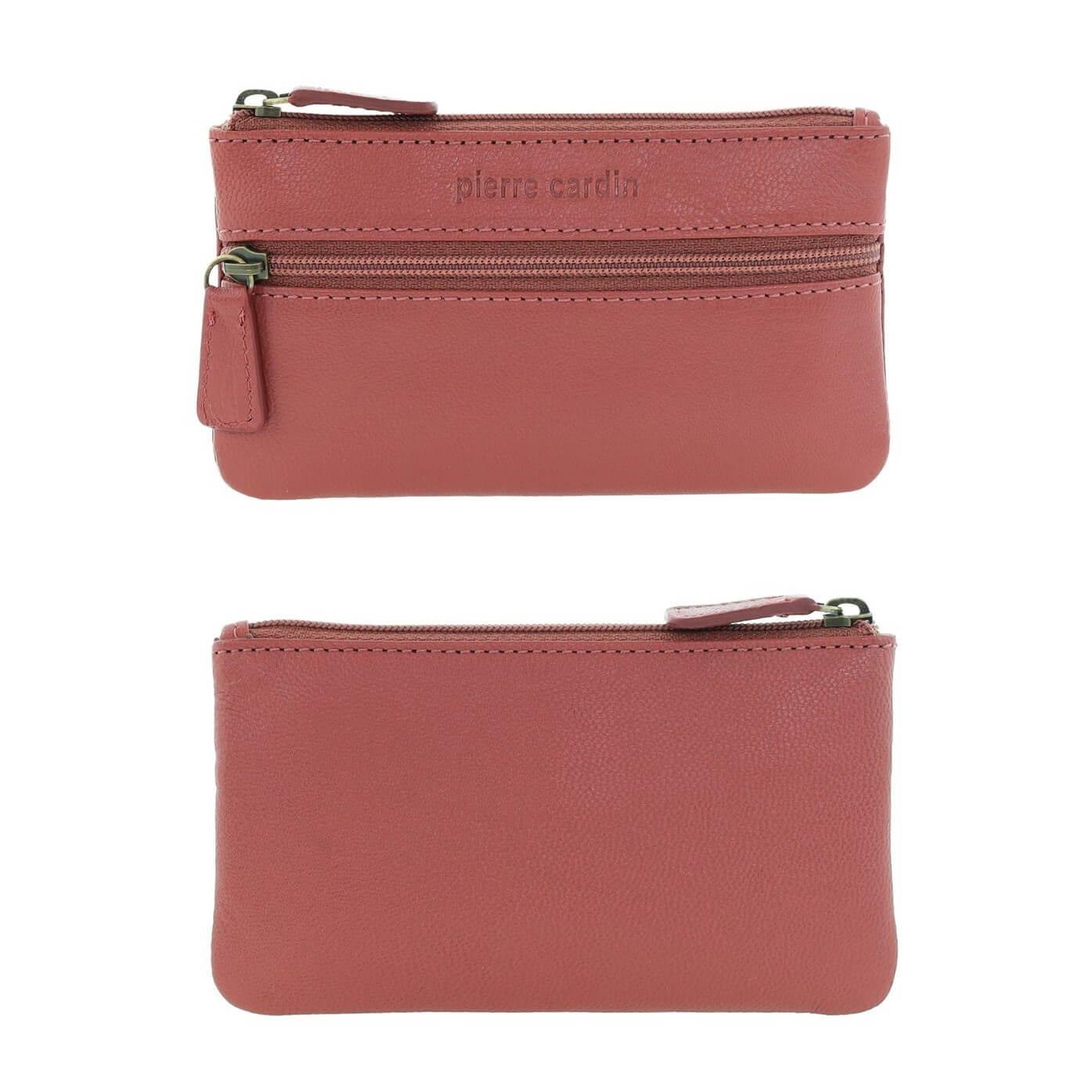 Pierre Cardin Italian Leather Coin Purse/Key Holder in Marsala