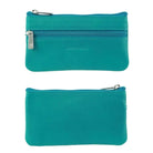 Pierre Cardin Italian Leather Coin Purse/Key Holder in Turquoise