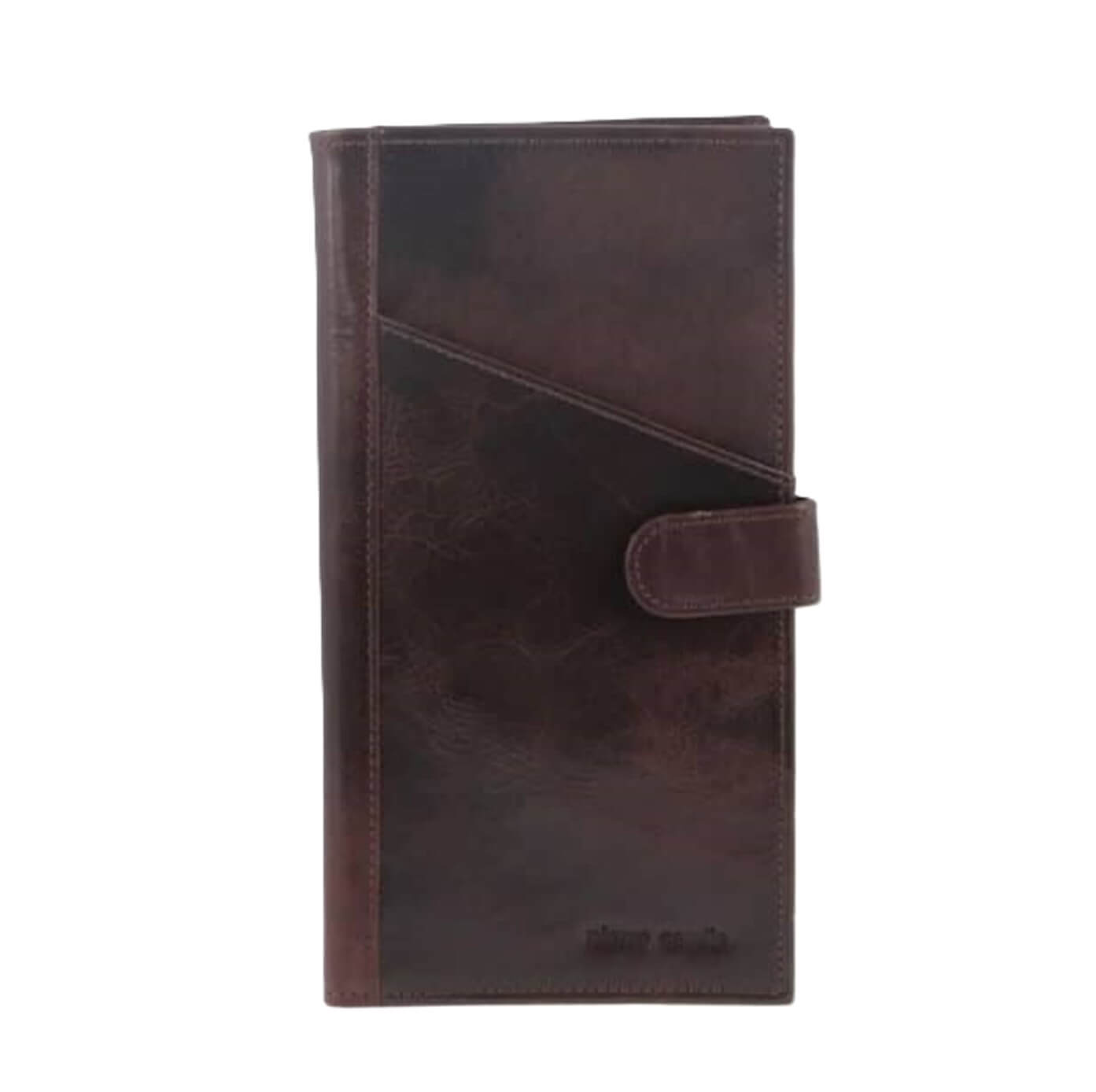 Pierre Cardin Italian Leather Men's Passport Wallet in Chocolate
