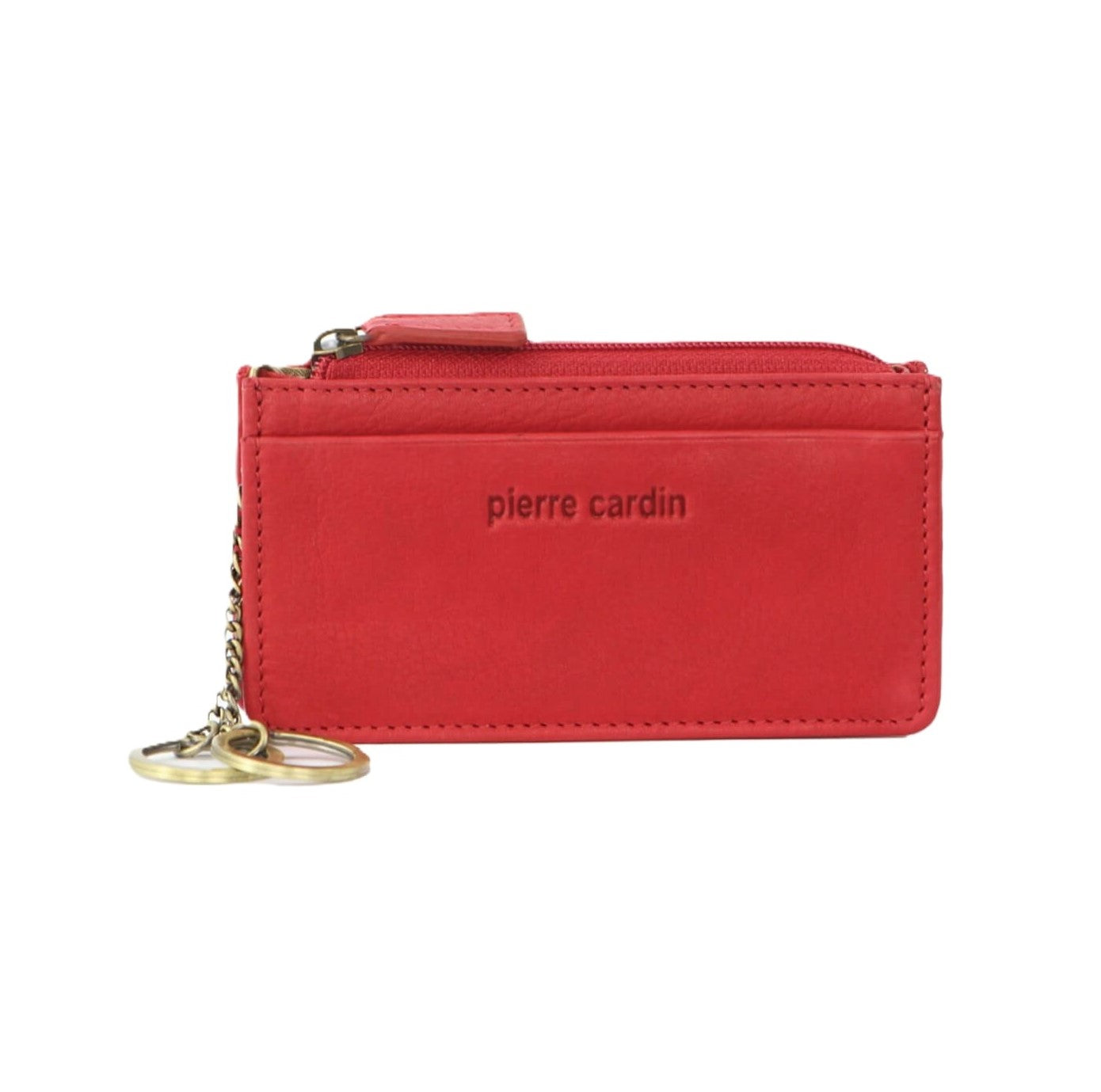 Pierre Cardin PC2277 Italian Leather Coin-Key Purse/Red