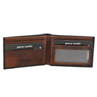 Pierre Cardin Men's Two-Tone Bi-fold Leather Wallet in Black/Cognac