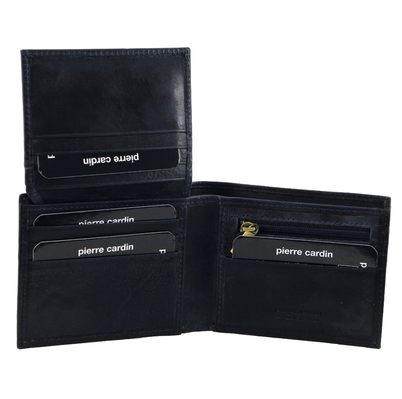 Pierre Cardin PC2630 Italian Leather Two Tone Bi-Fold Wallet/Blk-Midnight