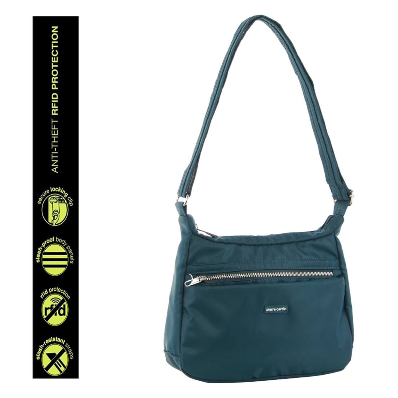 Pierre Cardin PC2642 Anti-Theft RFID Cross Body Bag/Teal