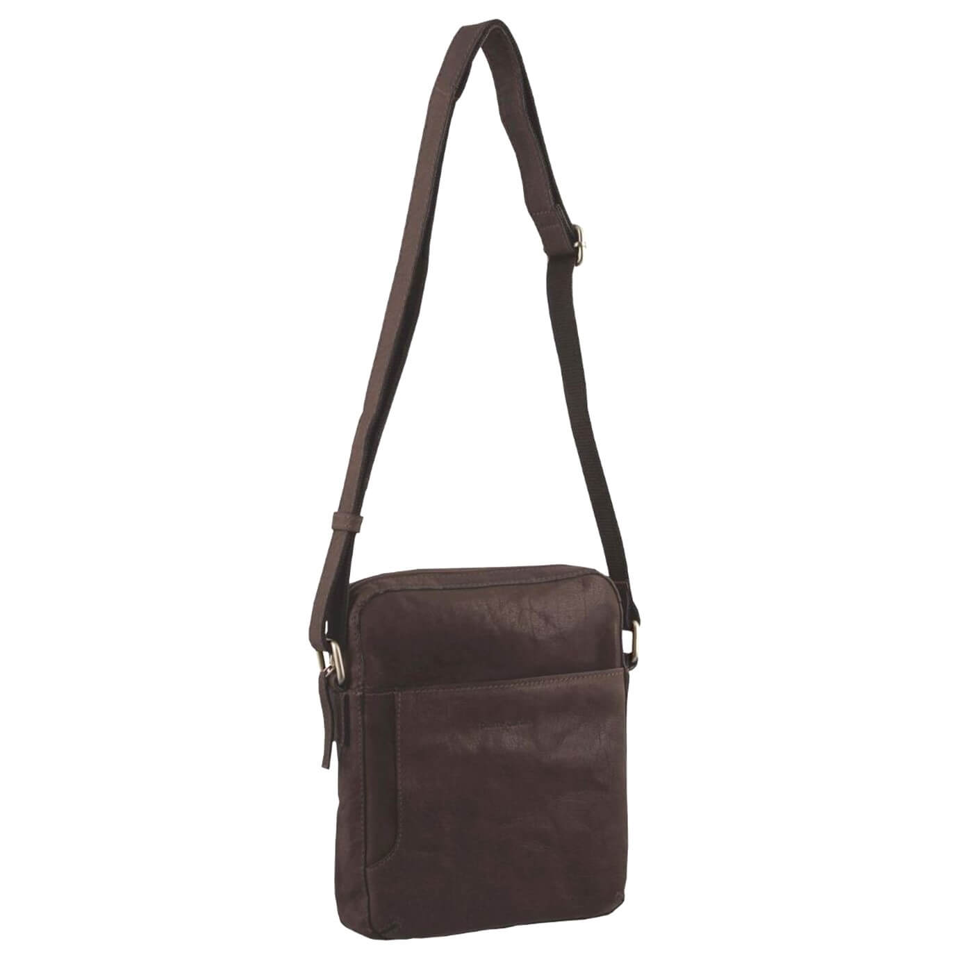 Pierre Cardin PC2795 Rustic Leather Cross Body-iPad Bag/Brown