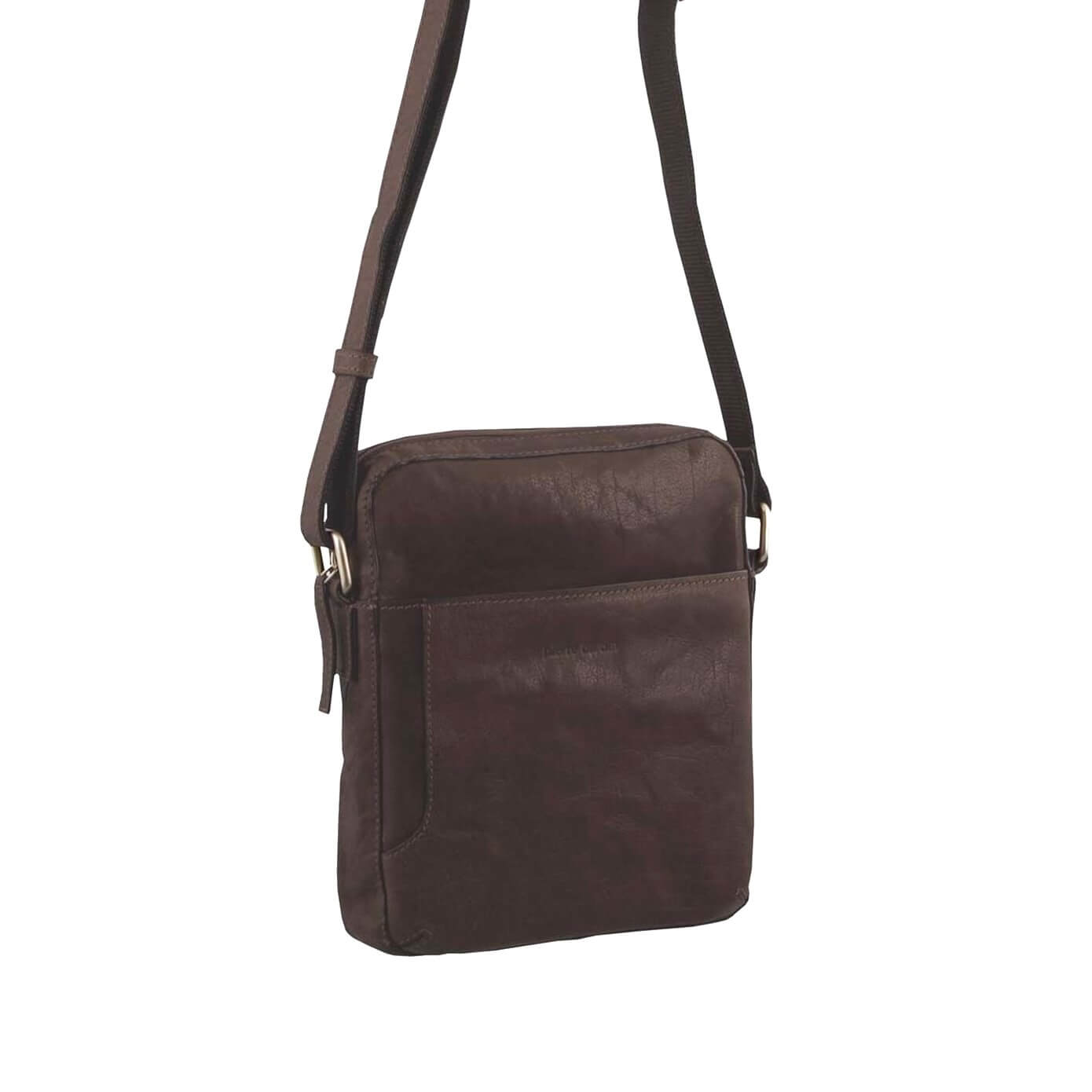 Pierre Cardin PC2795 Rustic Leather Cross Body-iPad Bag/Brown