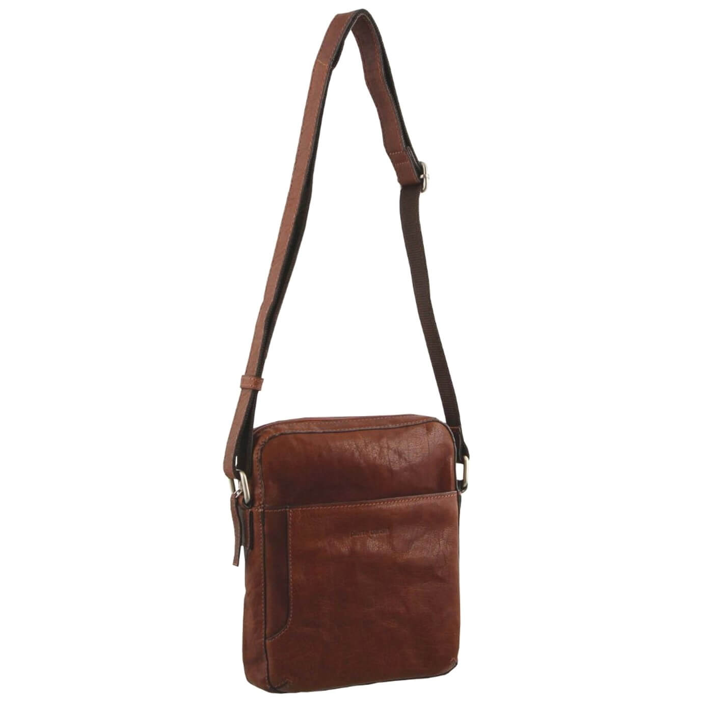 Pierre Cardin PC2795 Rustic Leather Cross Body-iPad Bag/Chestnut
