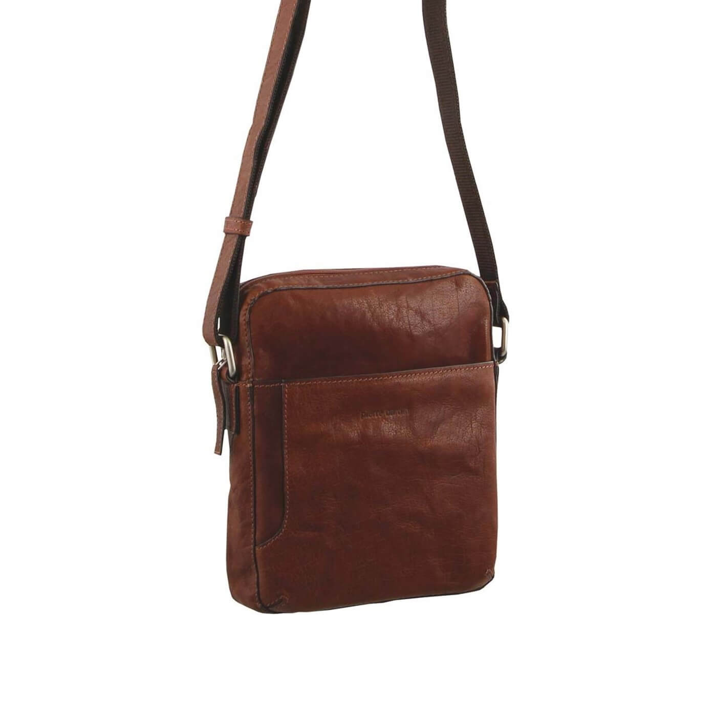 Pierre Cardin PC2795 Rustic Leather Cross Body-iPad Bag/Chestnut