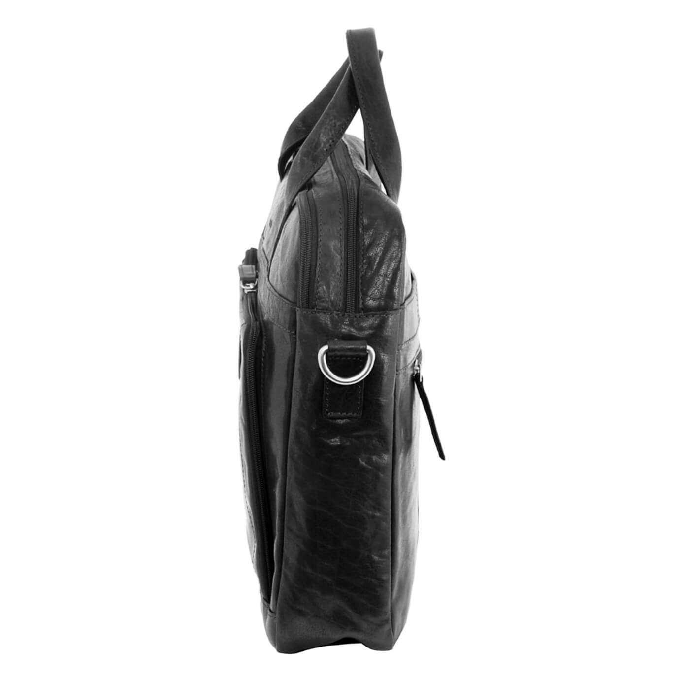 Pierre Cardin PC2797 Rustic Leather Computer-Business Bag/Black