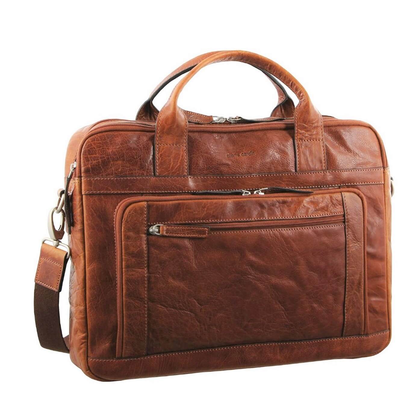 Pierre Cardin PC2797 Rustic Leather Computer-Business Bag/Chestnut