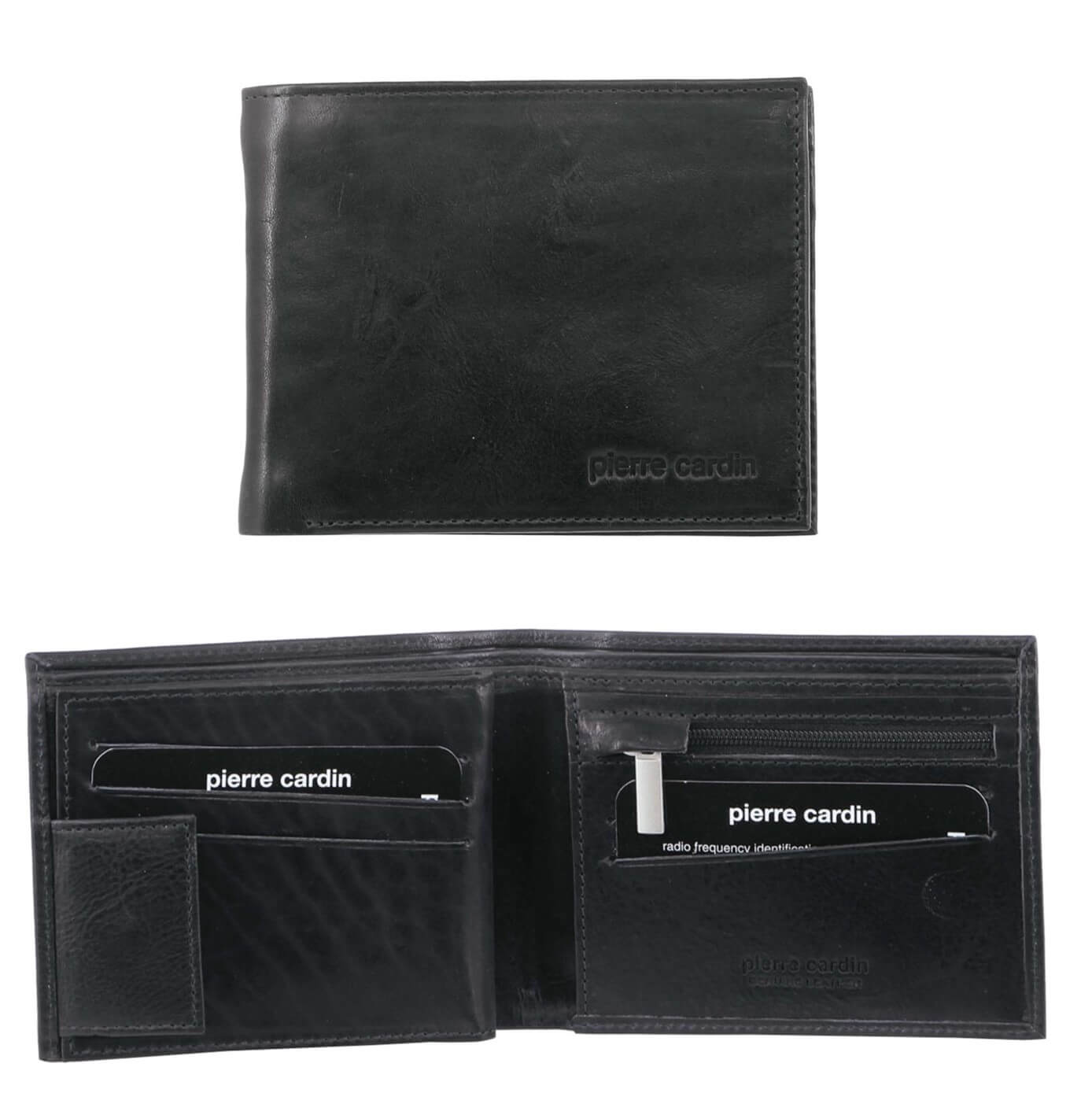 Pierre Cardin PC2812 Rustic Leather Bi-Fold Mens Wallet/Black