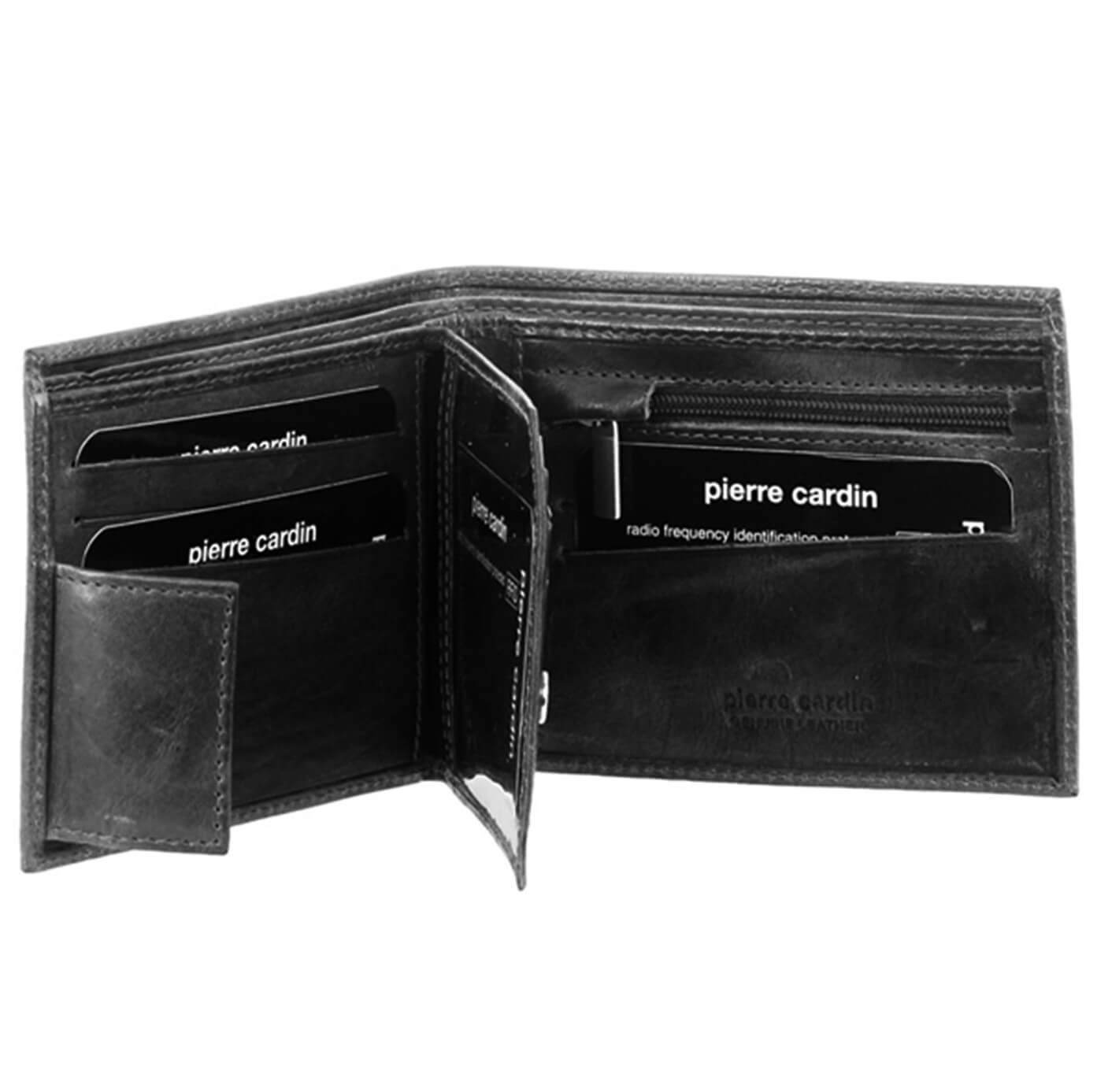 Pierre Cardin PC2812 Rustic Leather Bi-Fold Mens Wallet/Black