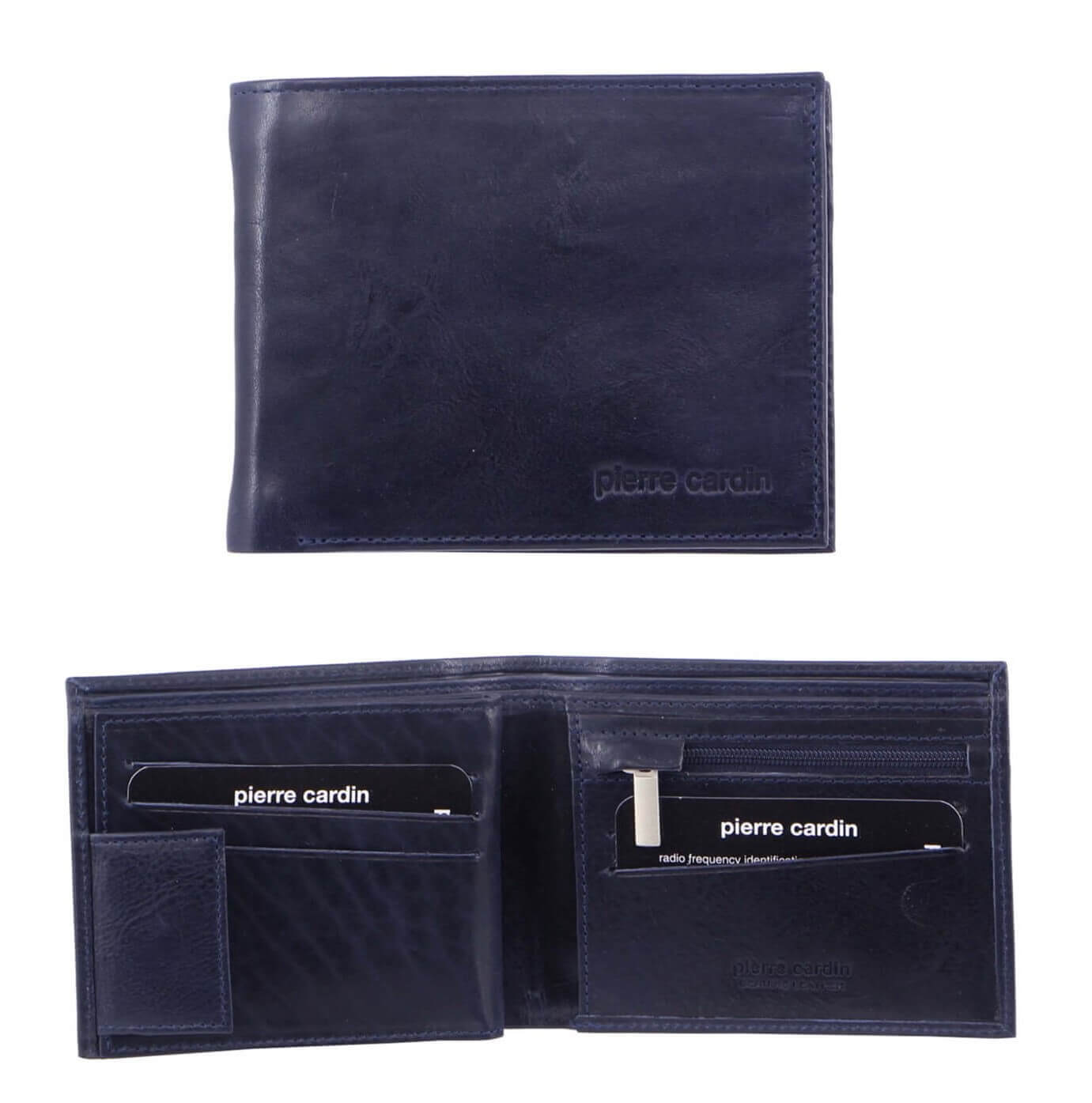 Pierre Cardin PC2812 Rustic Leather Bi-Fold Mens Wallet/Midnight