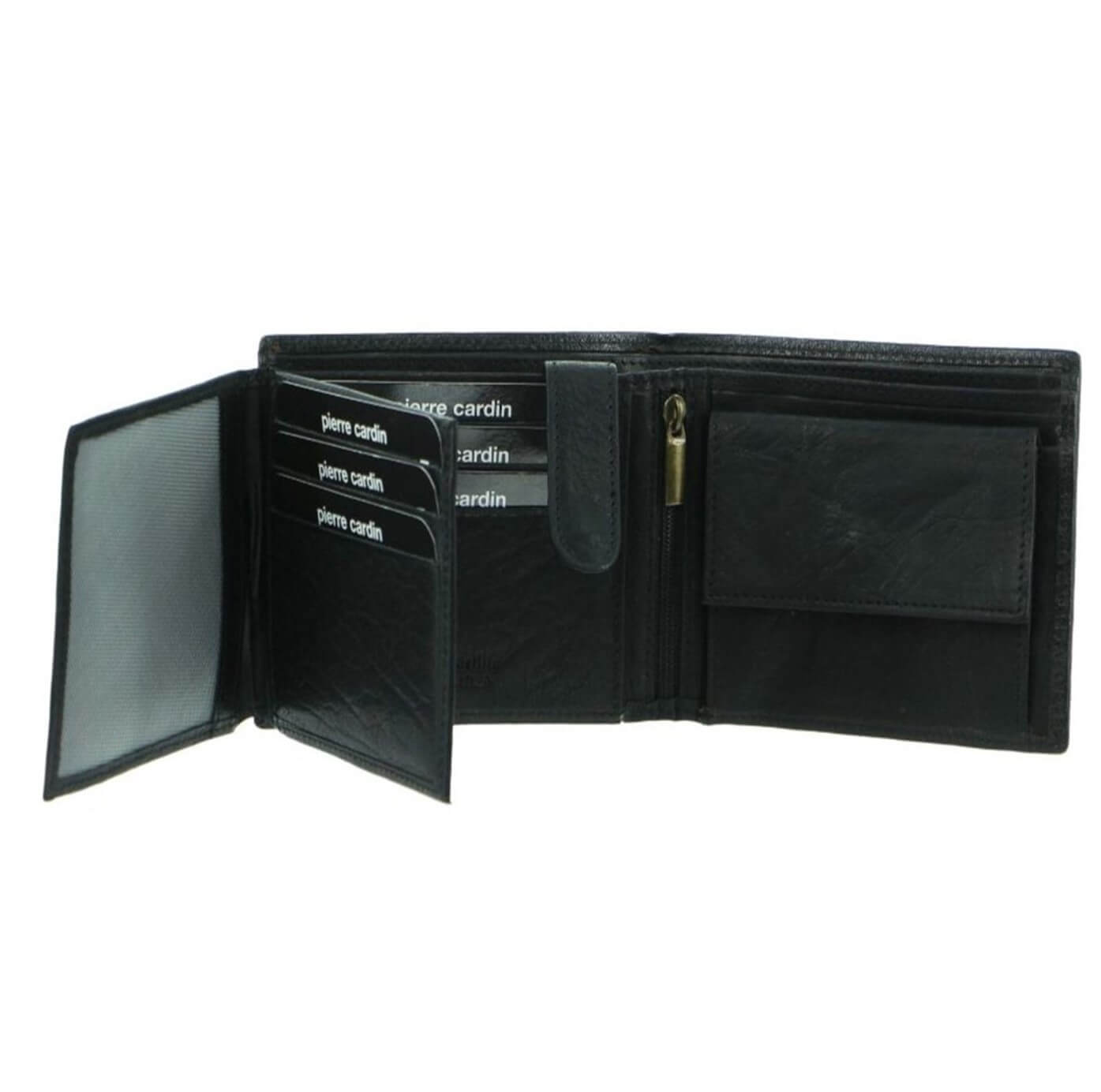 Pierre Cardin PC2816 Rustic Leather Tri-fold Mens Wallet/Black